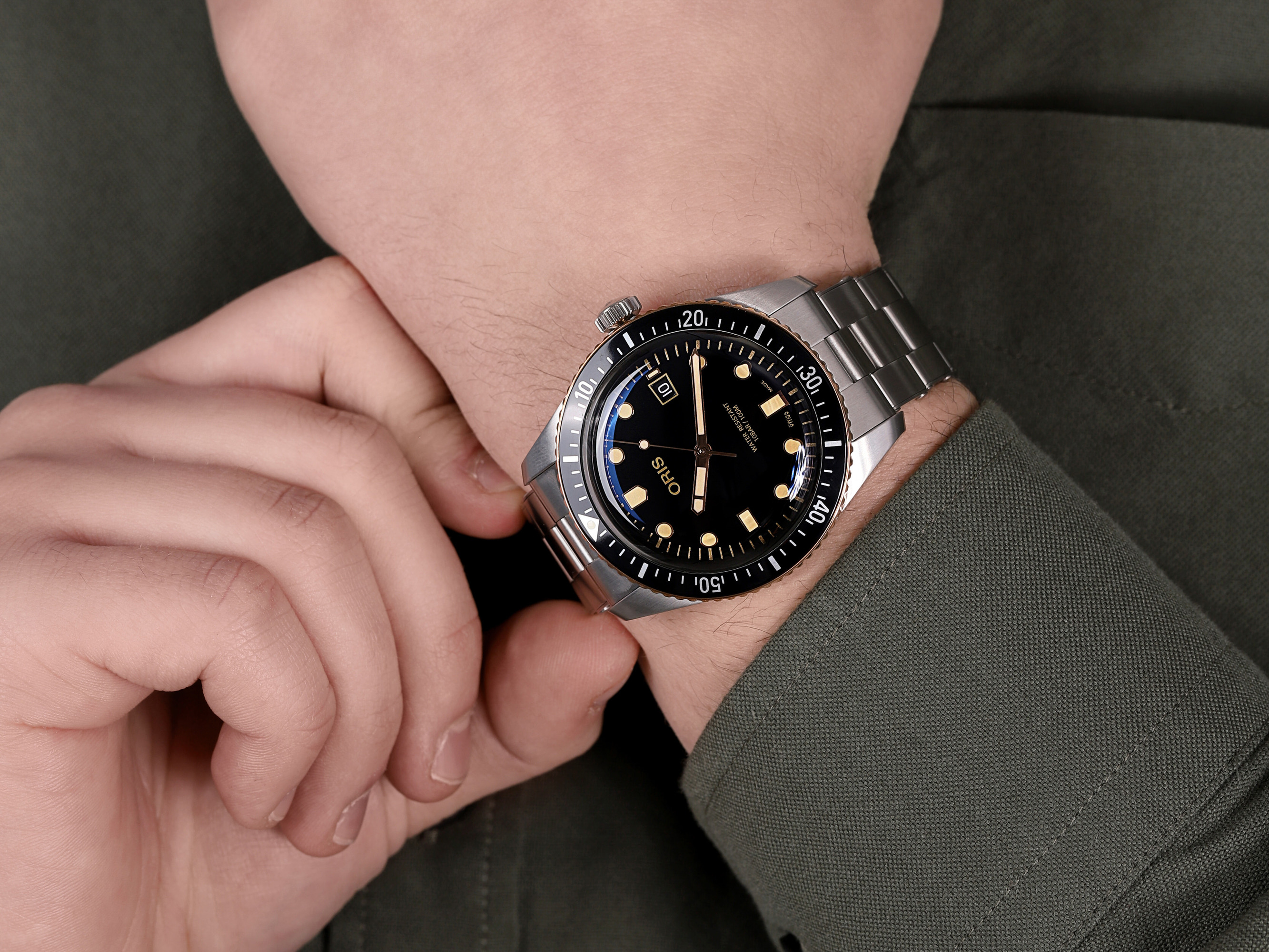 Oris 01 733 7720 4354-07 8 21 18 męski zegarek Divers bransoleta