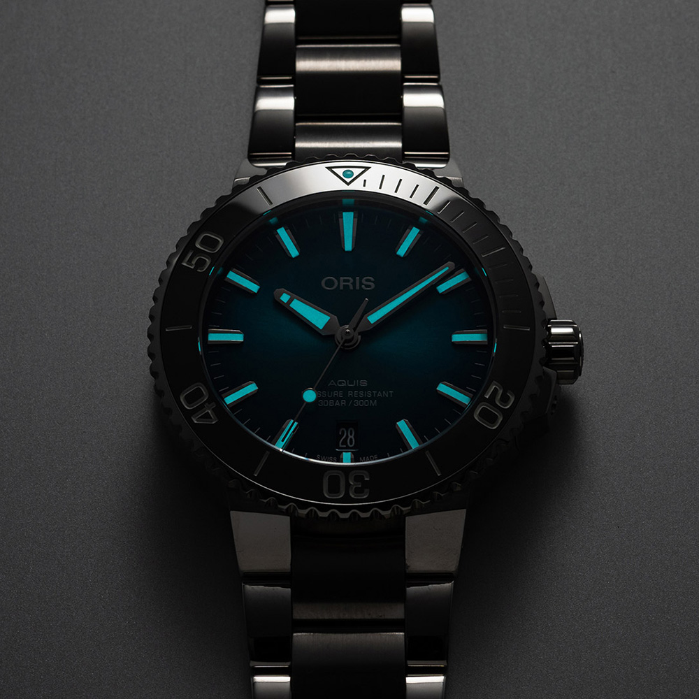 Oris 01 733 7732 4155-07 8 21 05PEB zegarek męski Aquis - miniatura 2
