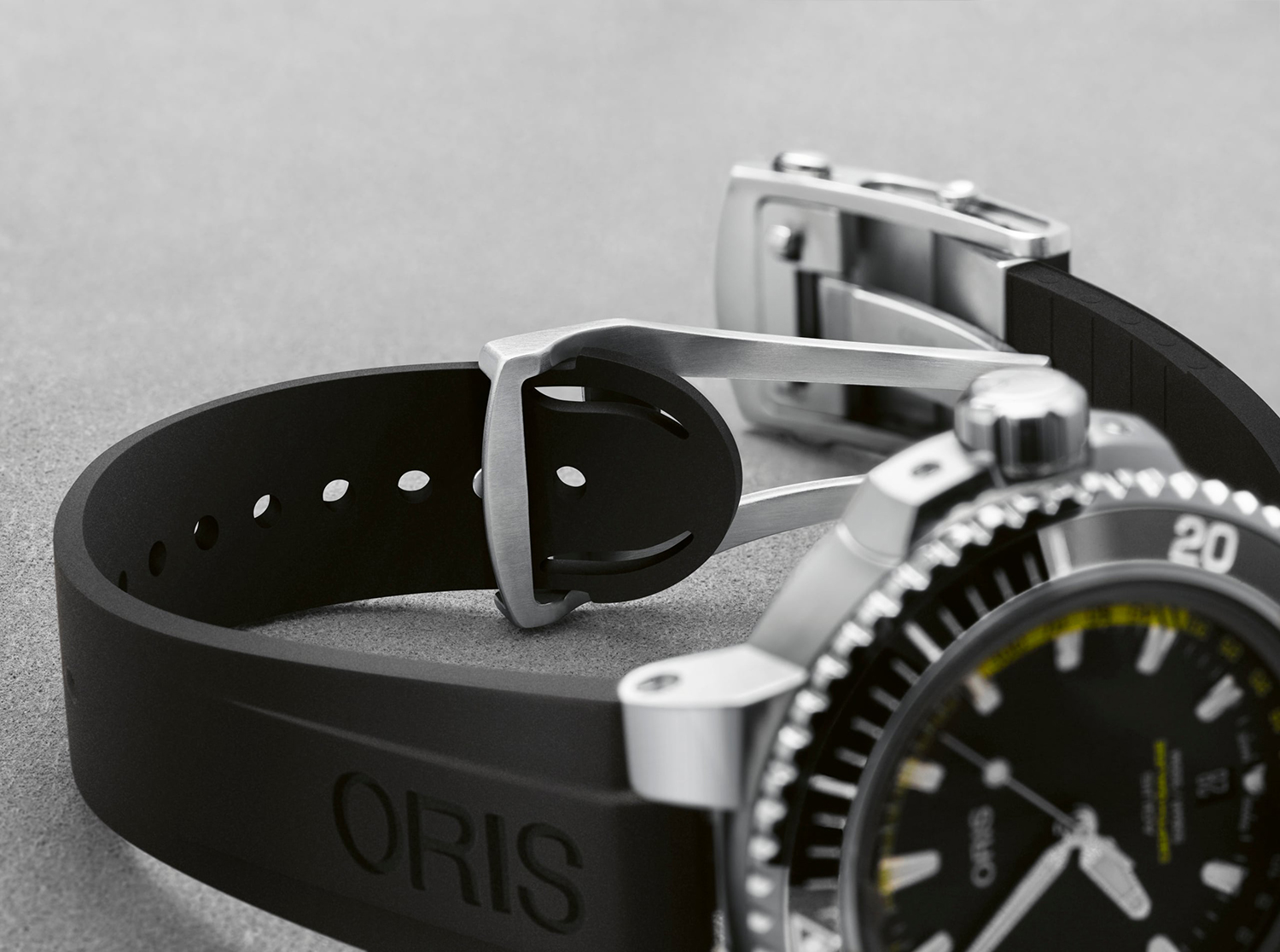 Oris 01 733 7755 4154-SET RS Aquis AQUIS DEPTH GAUGE zegarek męski sportowy szafirowe - miniatura 5