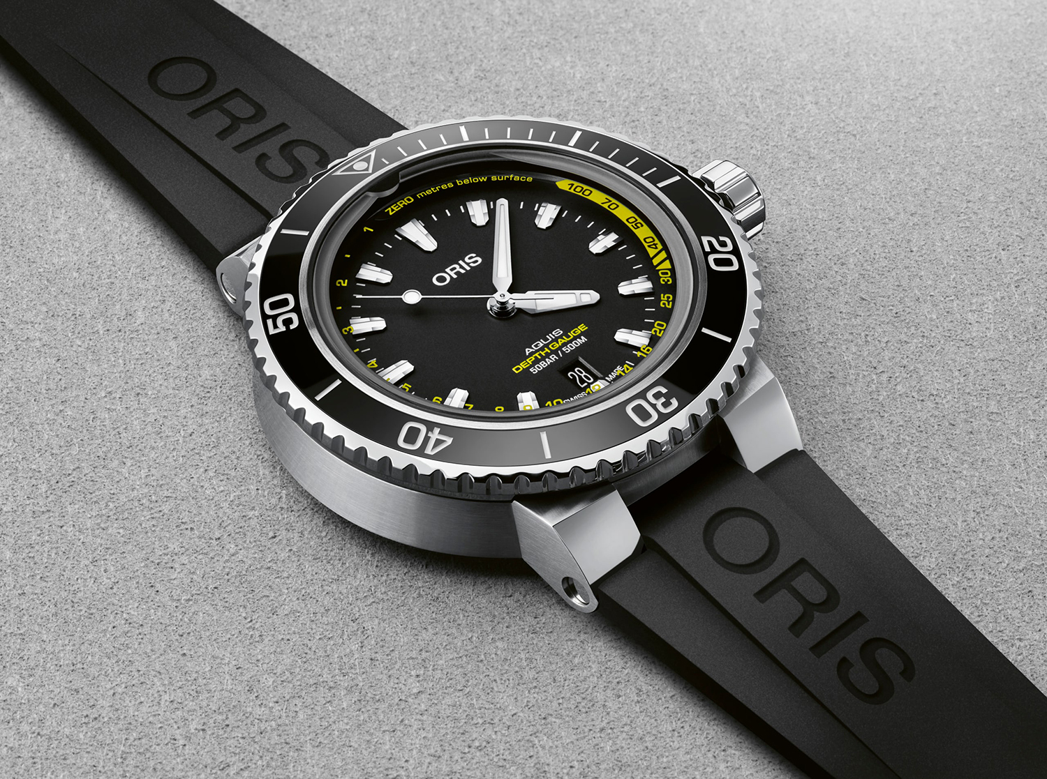 Oris 01 733 7755 4154-SET RS zegarek męski sportowy Aquis pasek - miniatura 2