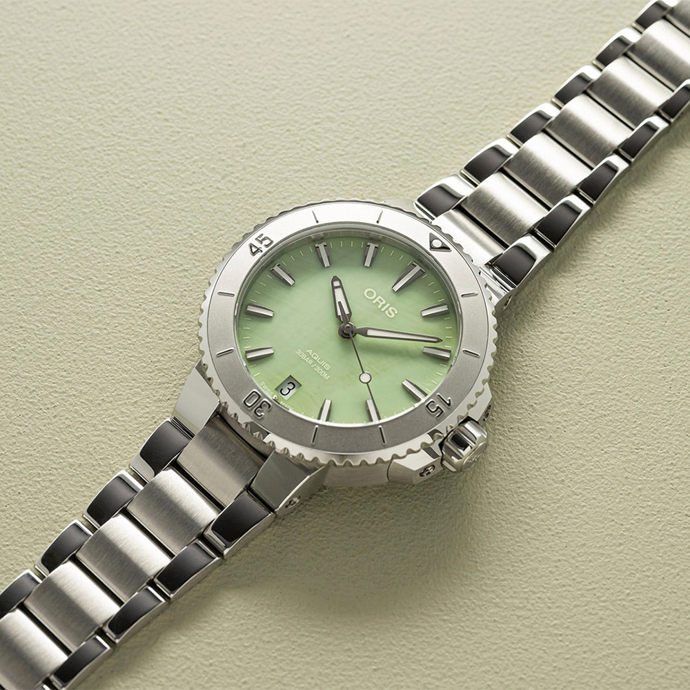 Oris 01 733 7770 4157-07 8 18 05P AQUIS DATE Aquis klasyczny zegarek srebrny - miniatura 6