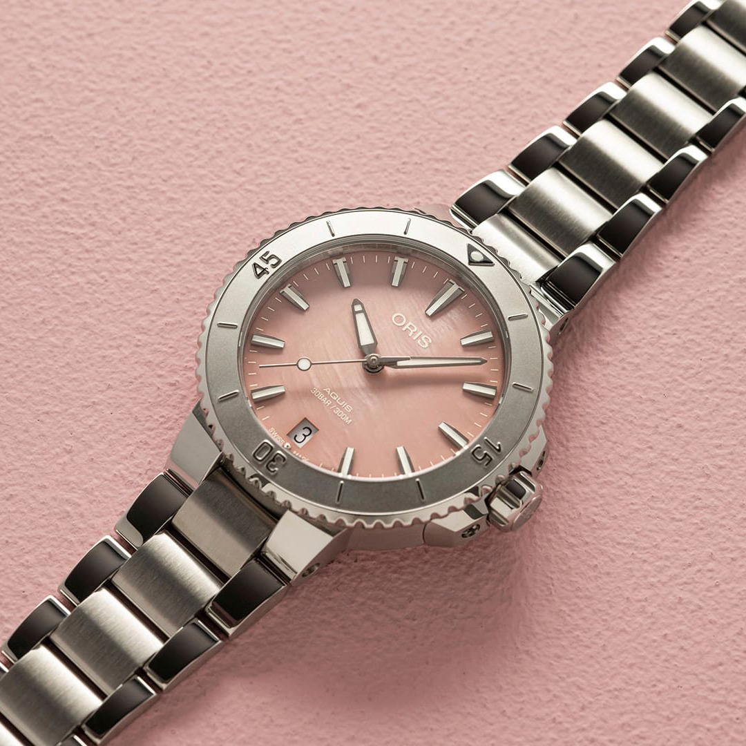 Oris 01 733 7770 4158-07 8 18 05P Aquis AQUIS DATE zegarek damski klasyczny szafirowe - miniatura 6