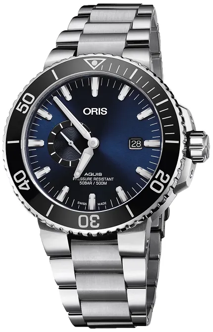 Oris 01 743 7733 4135-07 8 24 05PEB Aquis AQUIS SMALL SECOND DATE - zdjęcie 1