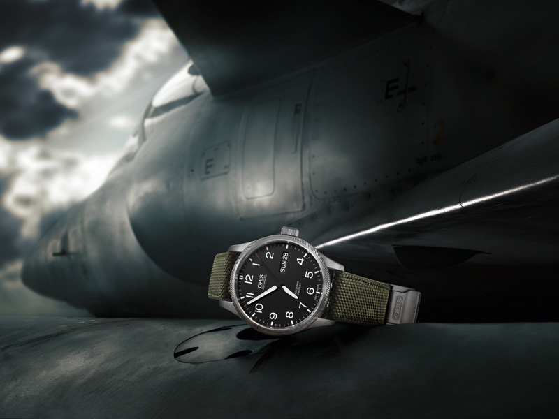 Oris 01 752 7698 4164-07 5 22 14FC zegarek srebrny klasyczny Big Crown ProPilot pasek - miniatura 5