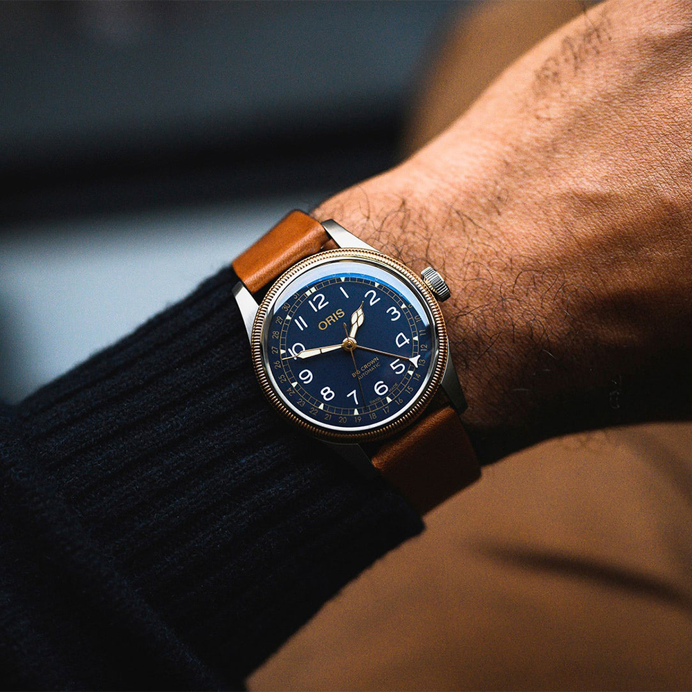 Oris 01 754 7741 4365-07 5 20 58 Big Crown BIG CROWN POINTER DATE zegarek męski klasyczny szafirowe - miniatura 9
