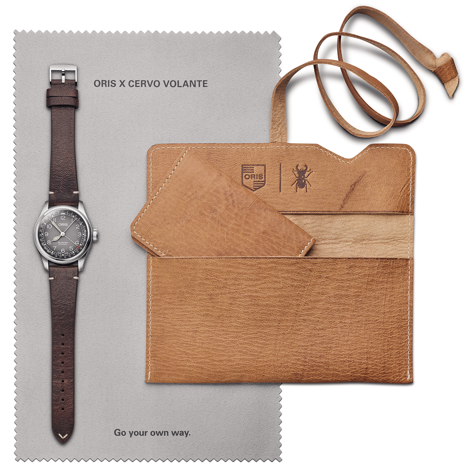 Oris 01 754 7779 4063-Set zegarek srebrny klasyczny Big Crown pasek - miniatura 2