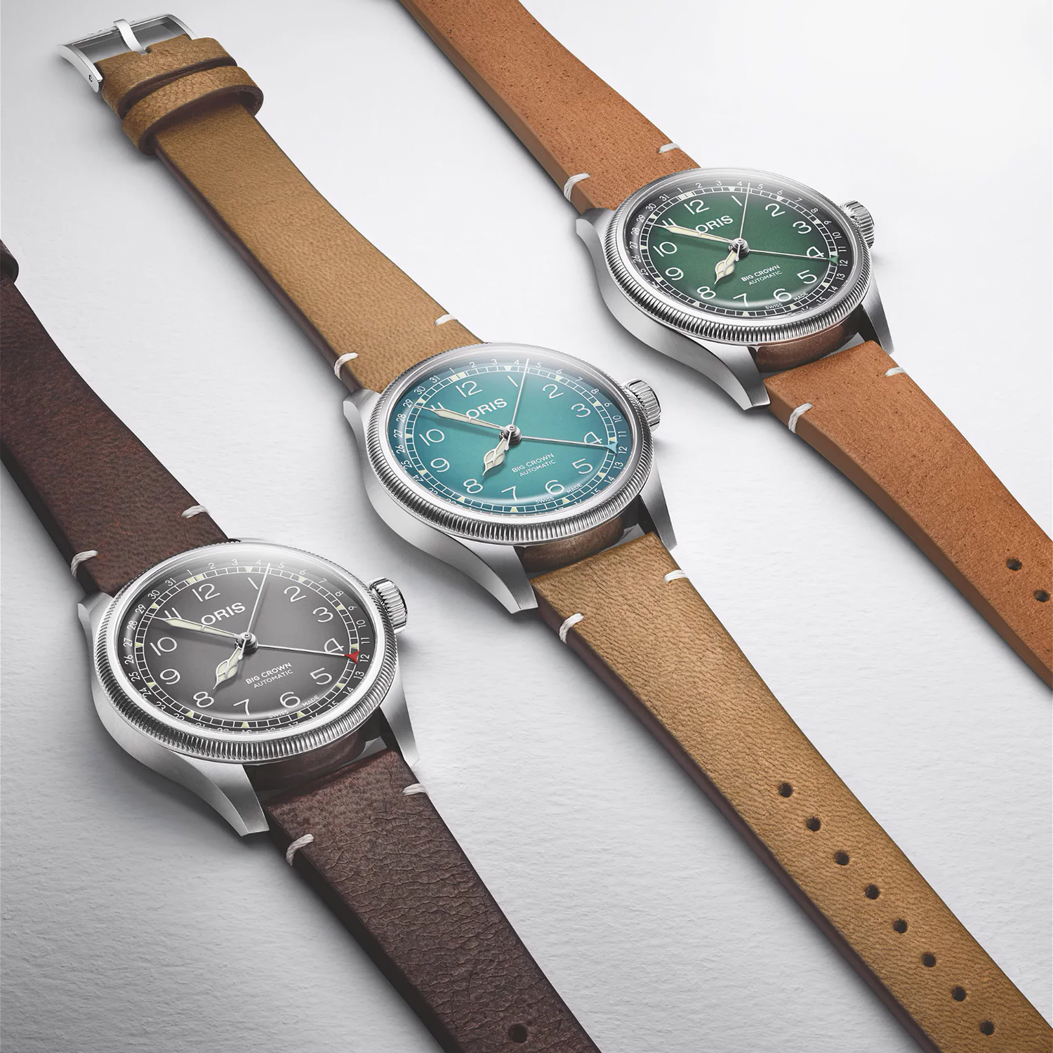 Oris 01 754 7779 4067-Set ORIS BIG CROWN X CERVO VOLANTE Big Crown klasyczny zegarek srebrny - miniatura 5