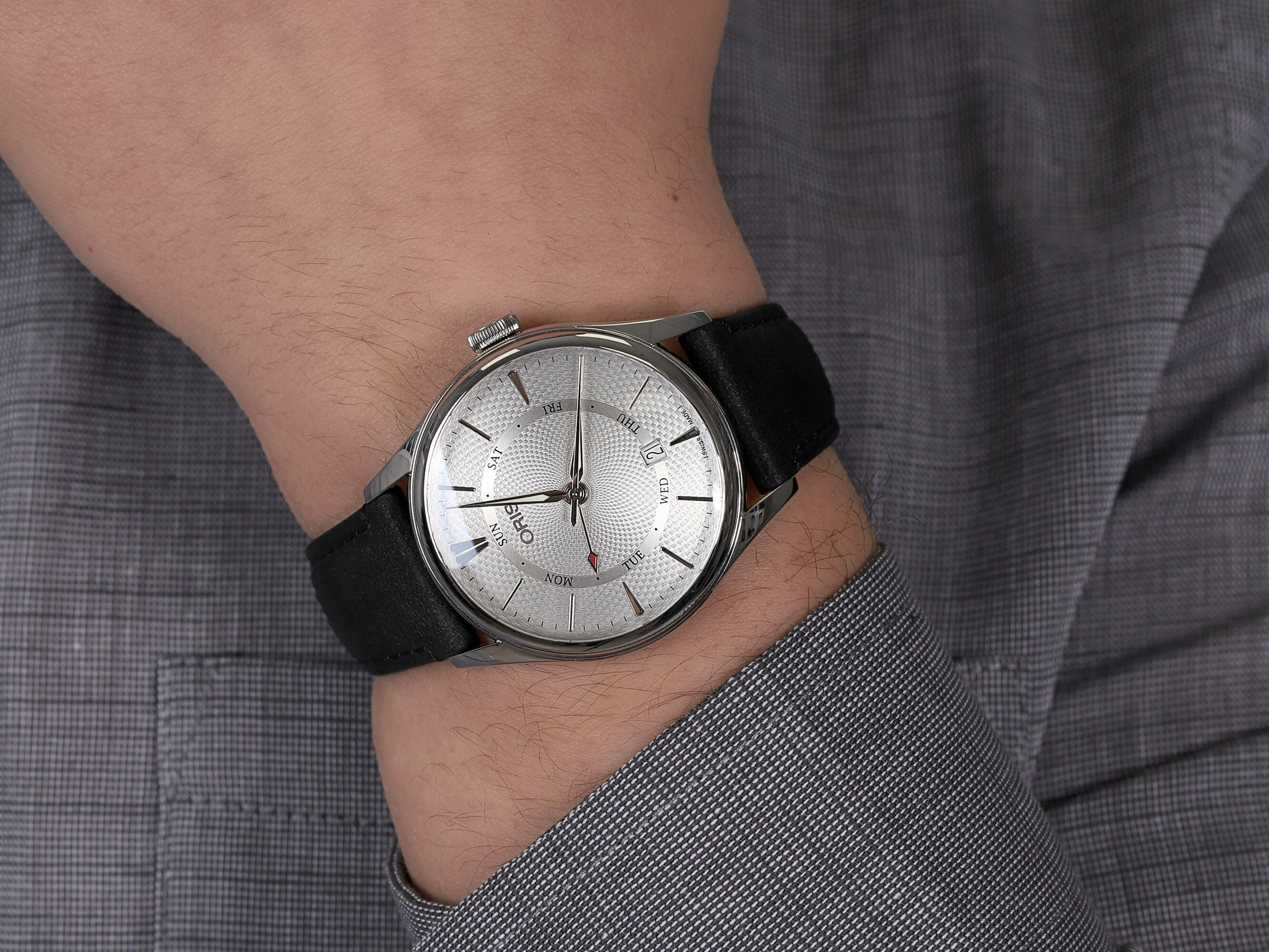 Oris 01 755 7742 4051-07 5 21 34FC męski zegarek Artelier pasek - miniatura 4