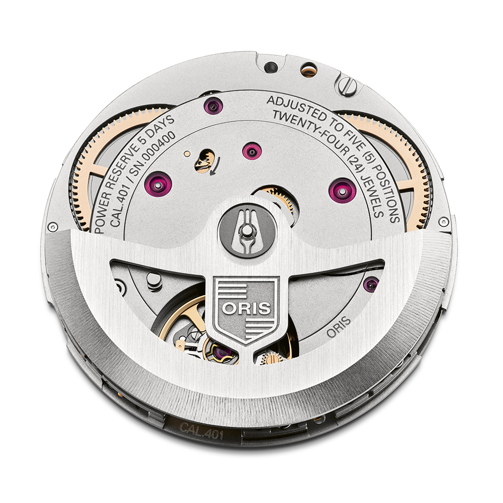 Oris 01 771 7744 3185-SET LS zegarek srebrny klasyczny Diving pasek - miniatura 5