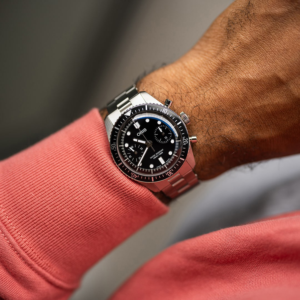 Oris 01 771 7791 4054-07 8 20 18 DIVERS SIXTY-FIVE CHRONOGRAPH zegarek klasyczny Diving - miniatura 8
