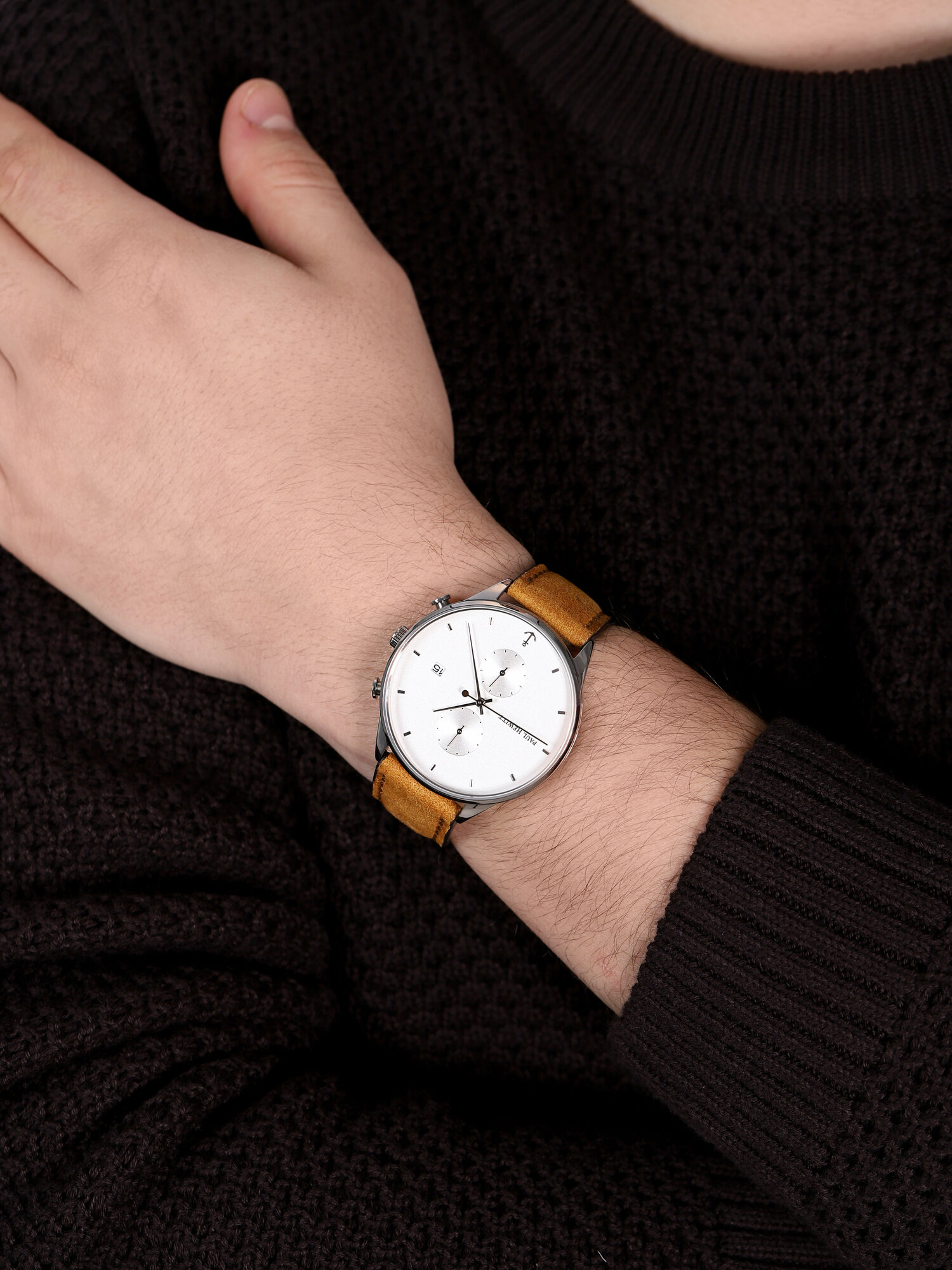 Paul Hewitt PH-C-S-W-49M Chrono Line zegarek męski klasyczny szafirowe - miniatura 3