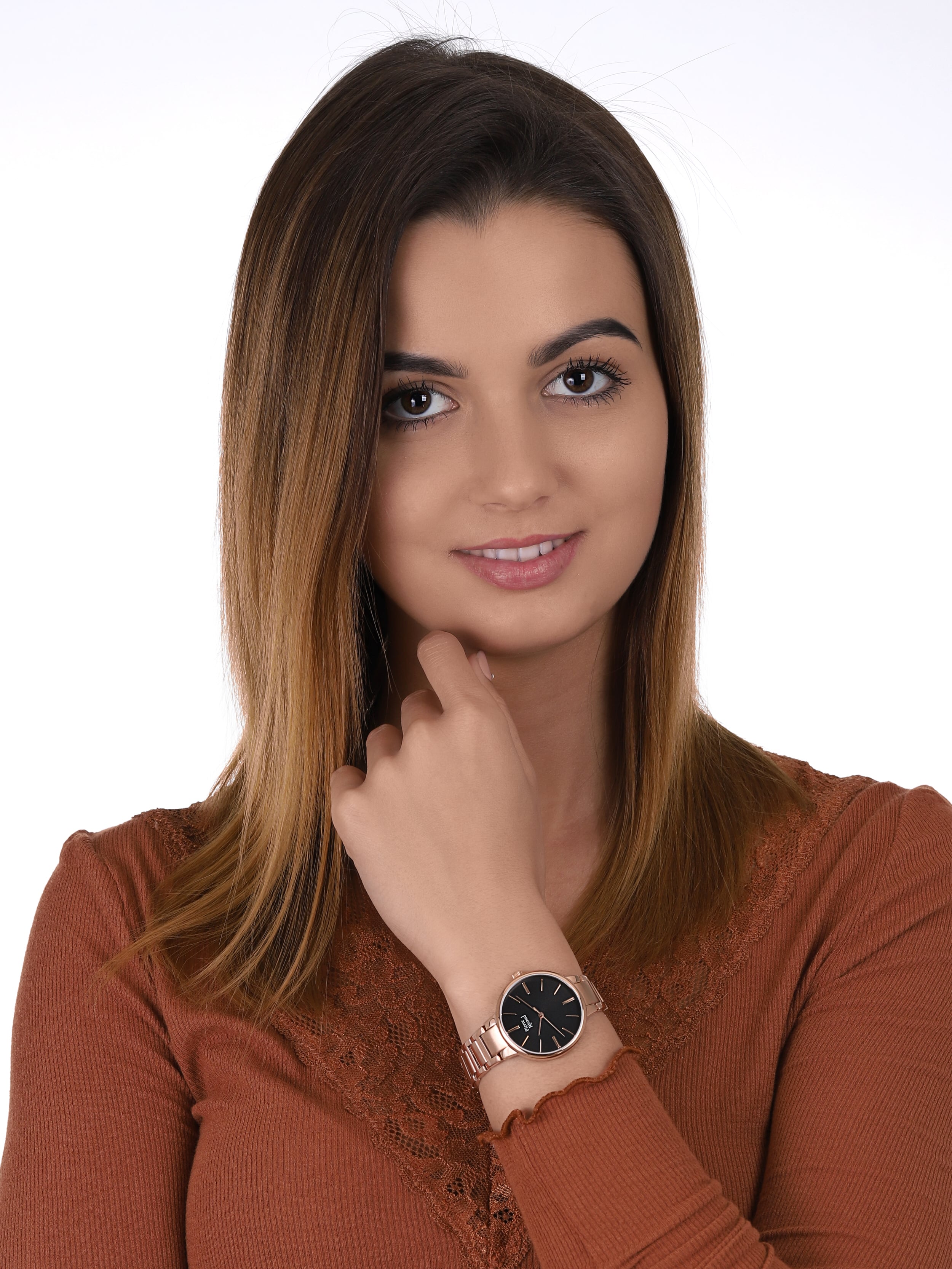 Pierre Ricaud P22034.9114Q zegarek różowe złoto elegancki Bransoleta bransoleta - miniatura 2