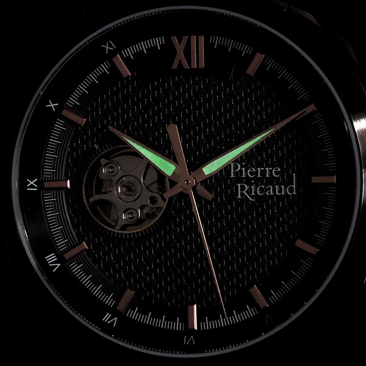 Pierre Ricaud P60052S2R6A zegarek czarny klasyczny Automatic pasek - miniatura 5