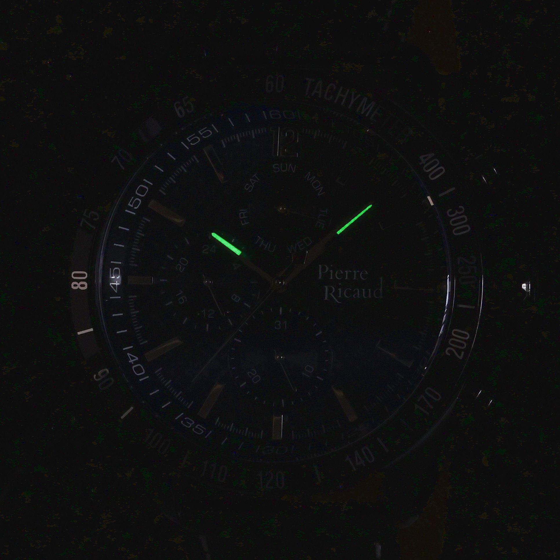 Pierre Ricaud P97224B254QF zegarek czarny sportowy Pasek pasek - miniatura 8