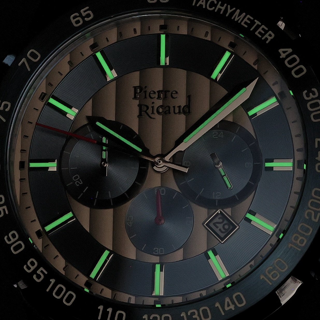 Pierre Ricaud P97236L217CH629BBL zegarek Pasek z chronograf