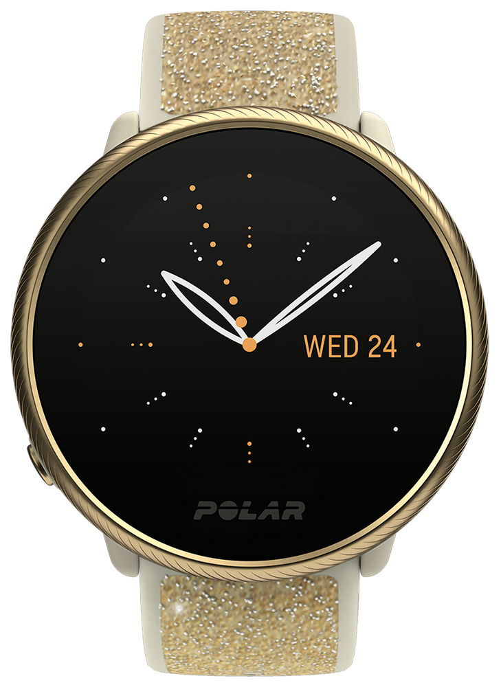 Polar Ignite 2 szampańsko-złoty z paskiem z kryształkami 725882061146
