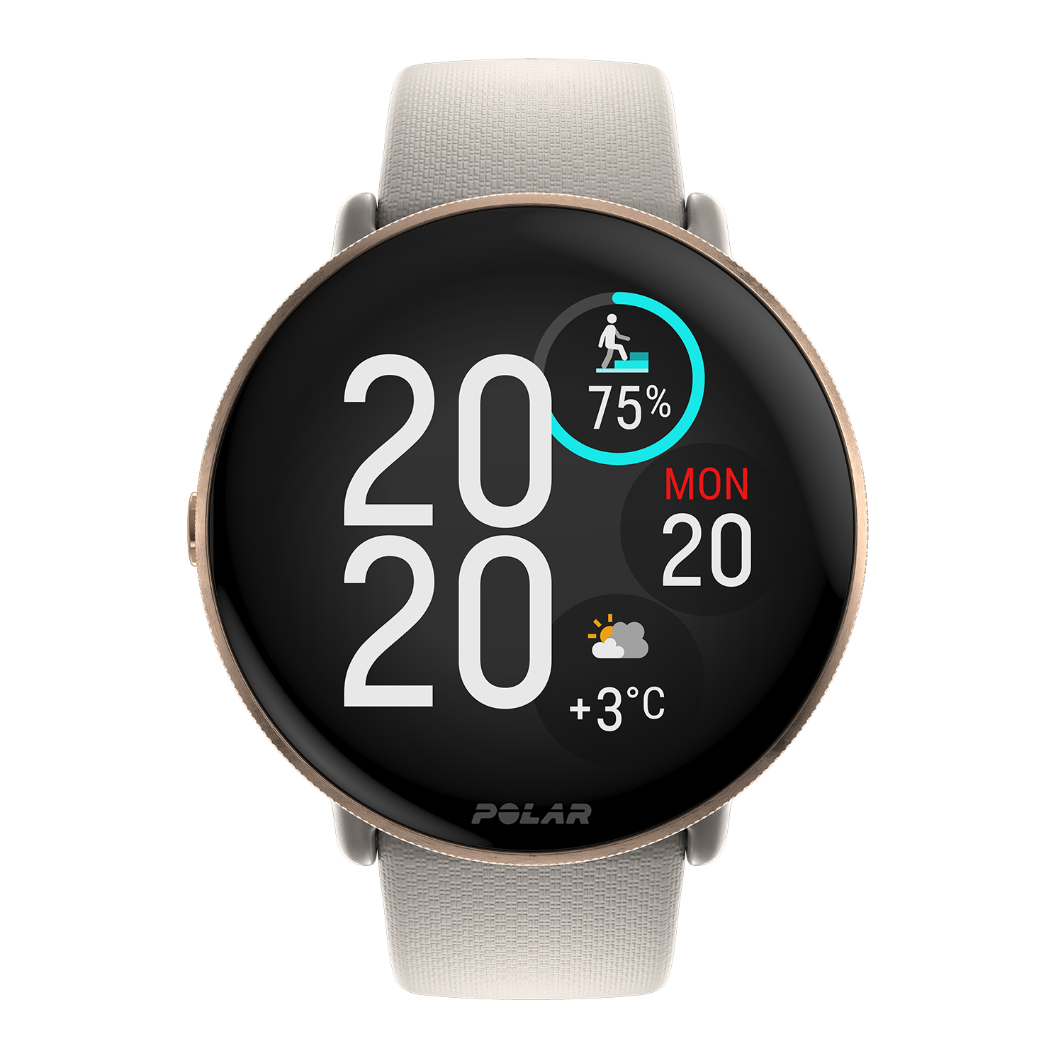 Polar 725882062501 zegarek złoty sportowy Ignite pasek