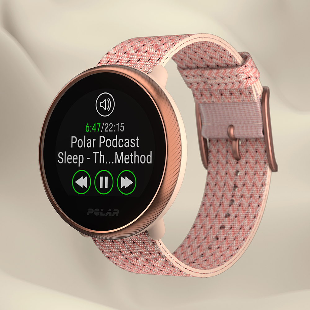 Polar IGNITE 2 PINK/ROSE PET S zegarek różowe złoto sportowy Polar pasek - miniatura 5