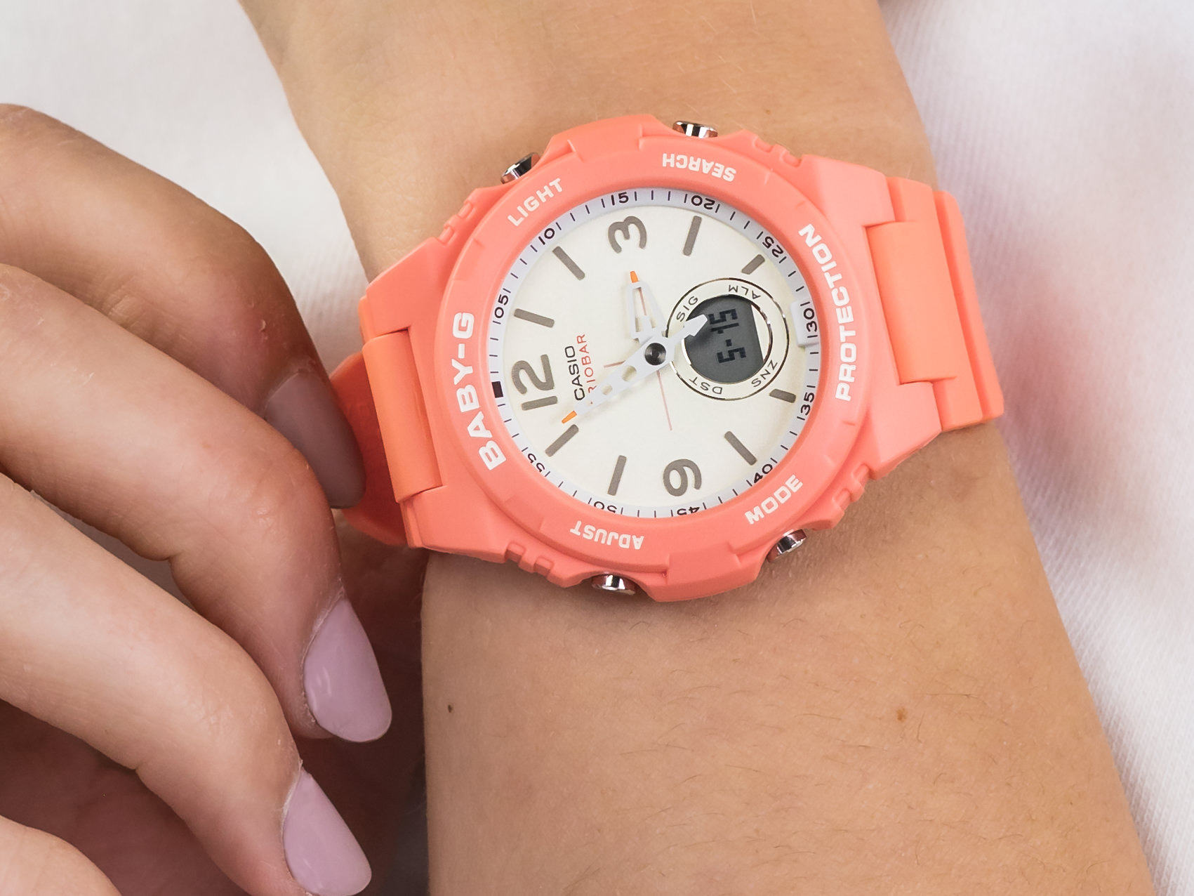 Casio BGA-260-4AER zegarek pomarańczowy sportowy Baby-G pasek - miniatura 4