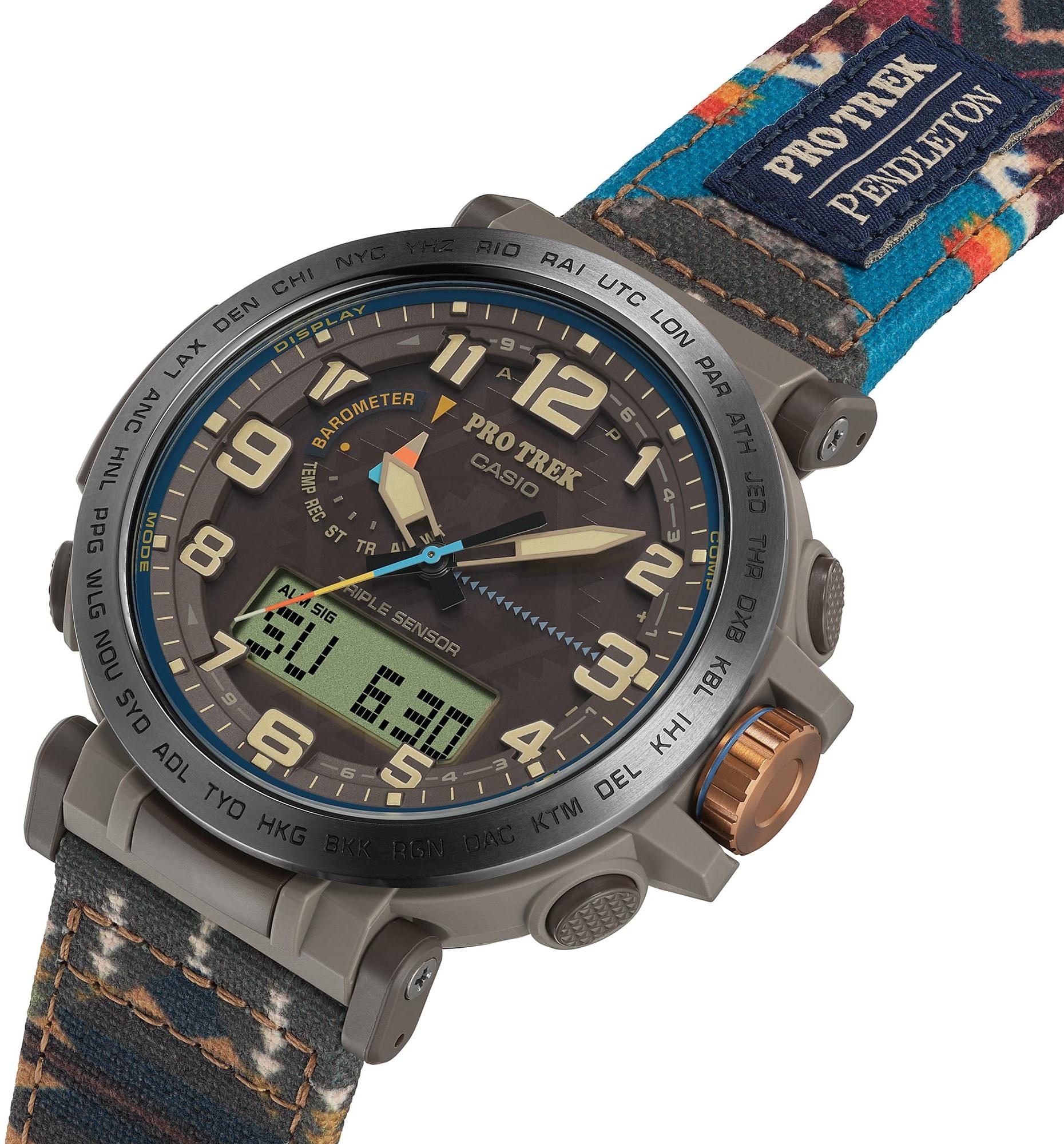 ProTrek PRG-601PE-5ER Pro Trek Pendleton zegarek sportowy ProTrek - miniatura 4