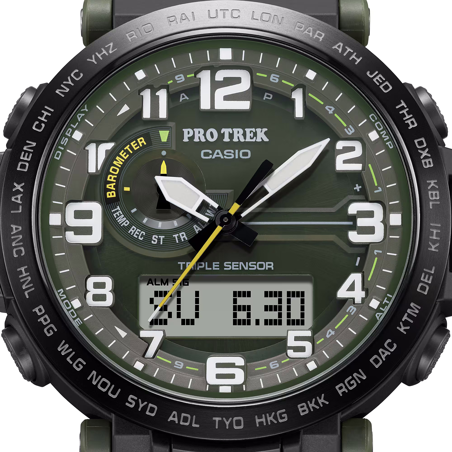 ProTrek PRG-601YB-3ER zegarek czarny sportowy ProTrek pasek - miniatura 9