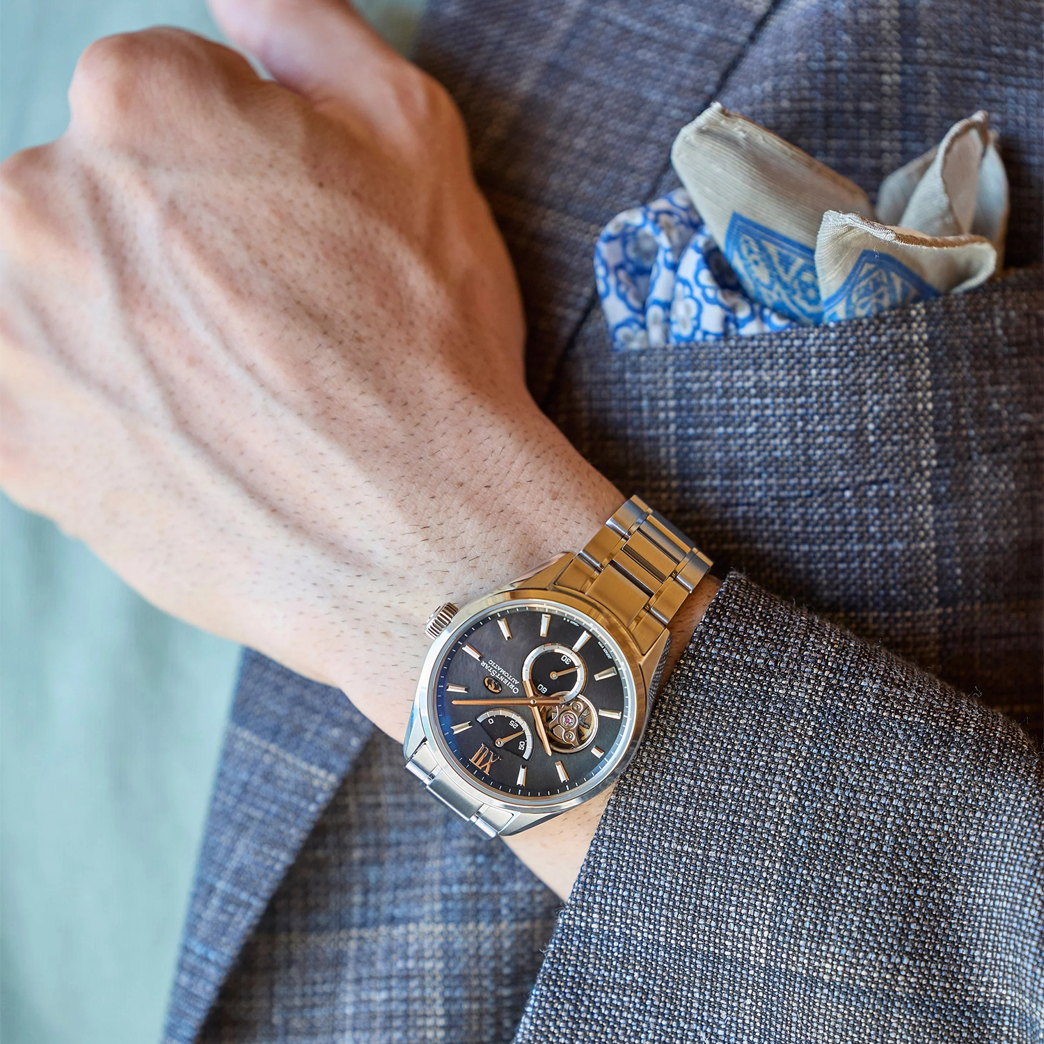 RK-BY0006A00B M Collection zegarek męski elegancki szafirowe - miniatura 8