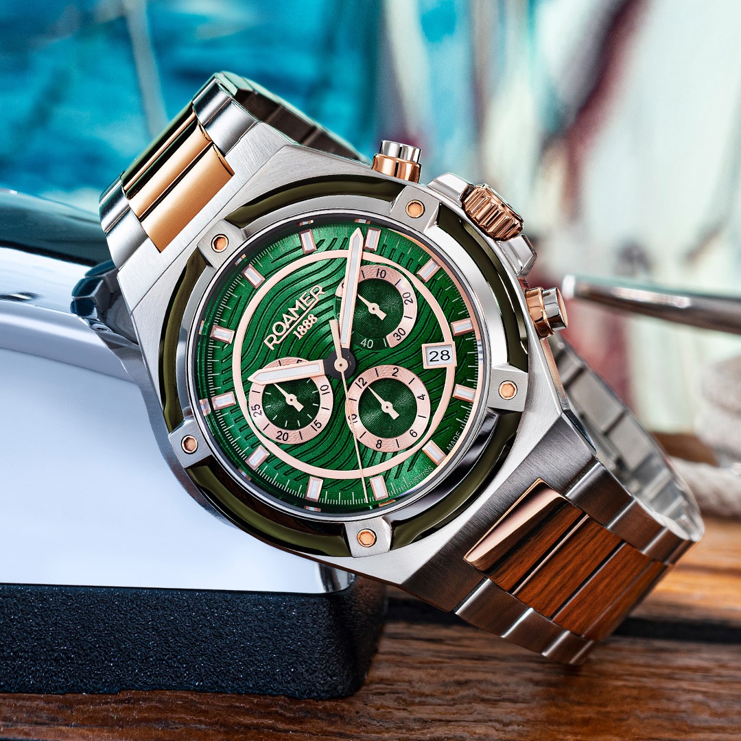 Roamer 221837 49 75 20 zegarek srebrny sportowy Tempomaster Chrono bransoleta - miniatura 5