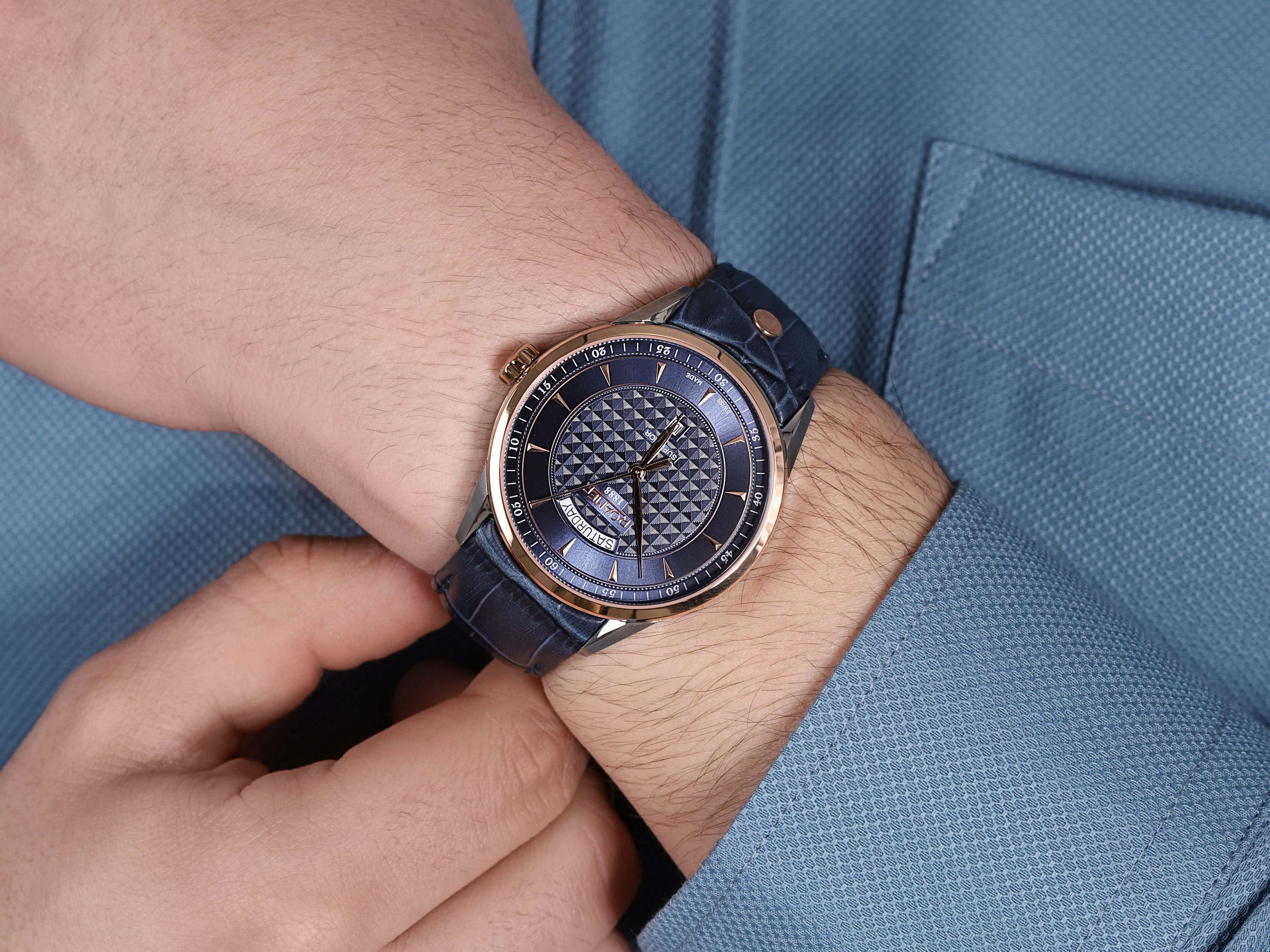 Roamer 508293.49.45.05 męski zegarek Superior pasek - miniatura 4