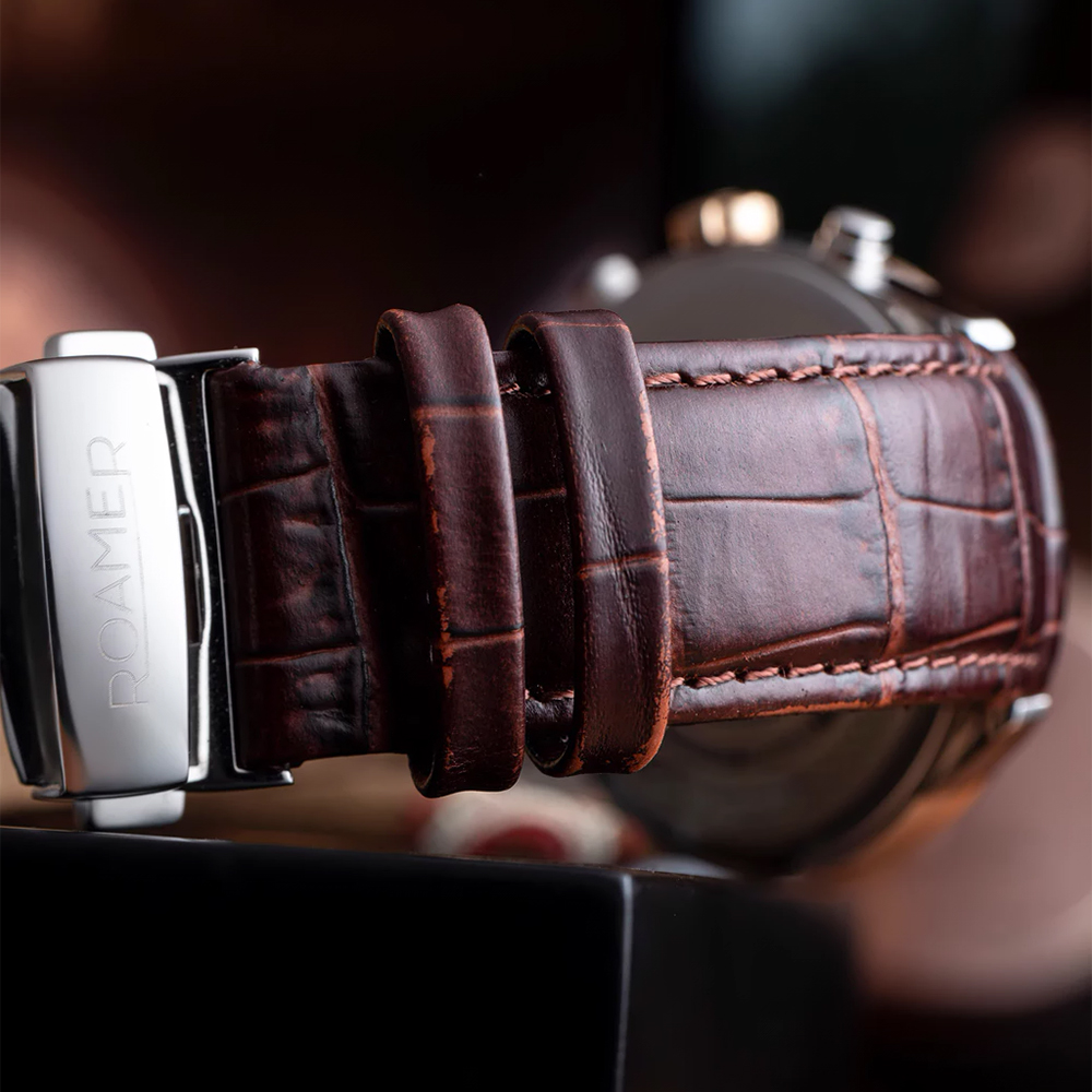 Roamer 508837 41 65 05 zegarek srebrny elegancki Superior pasek - miniatura 4