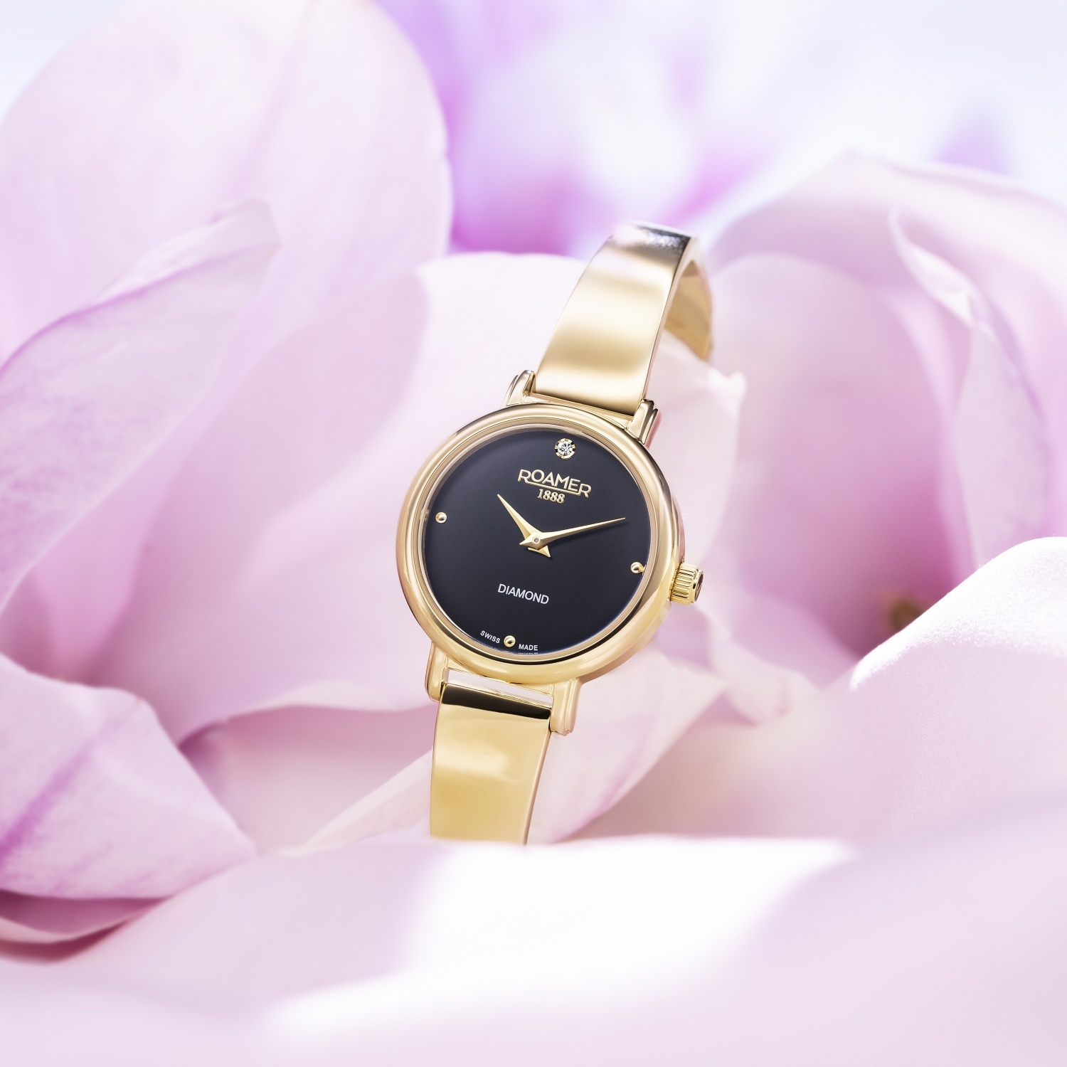 Roamer 548845 48 55 50 damski zegarek Elegance Diamond bransoleta - miniatura 7