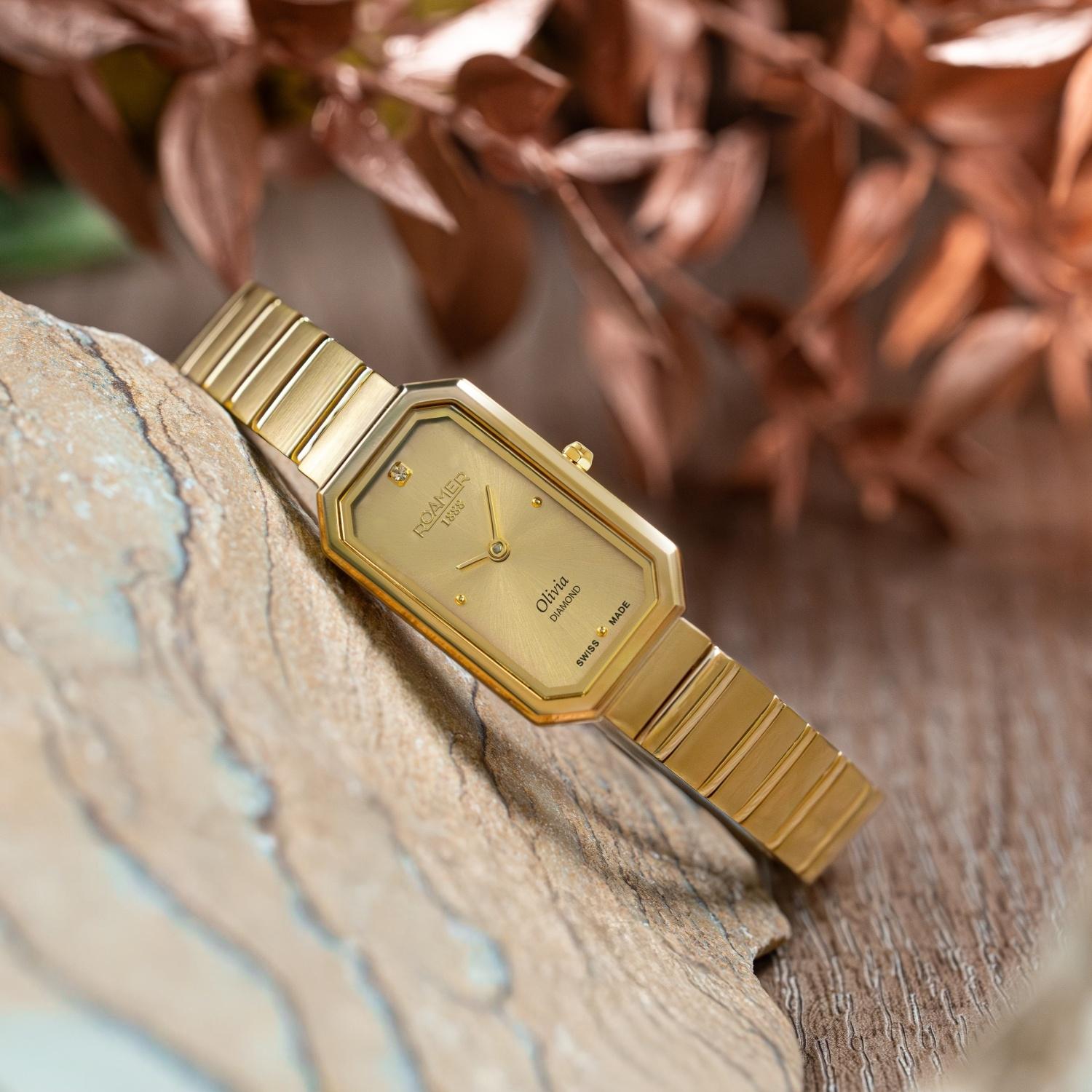 Roamer 627845 48 39 20 zegarek złoty elegancki Olivia bransoleta - miniatura 8
