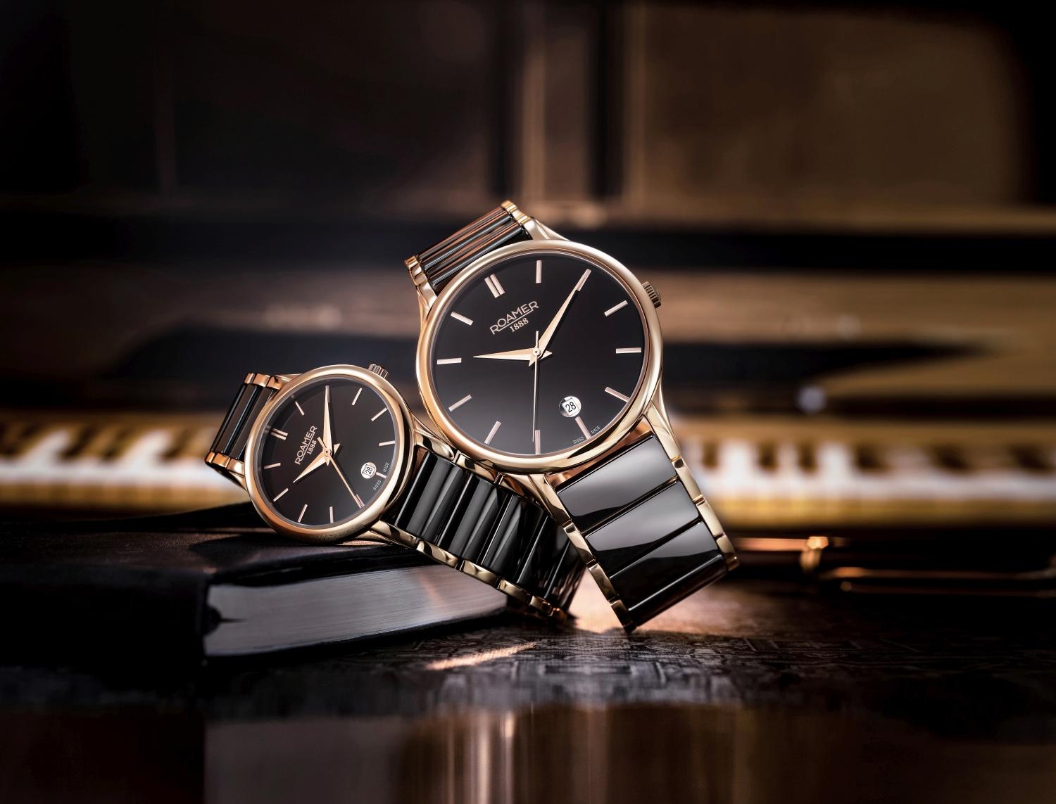 Roamer 657833 49 55 60 zegarek różowe złoto klasyczny Ceraline bransoleta - miniatura 5