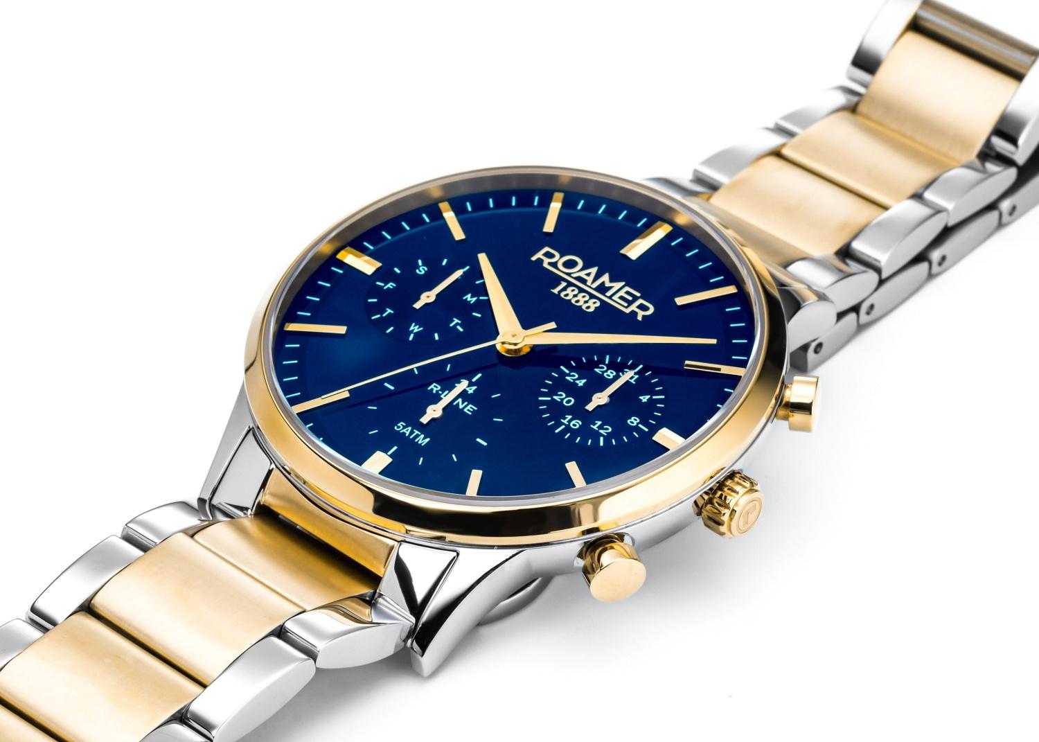 Roamer 718982 48 45 70 zegarek srebrny klasyczny R-Line bransoleta - miniatura 2