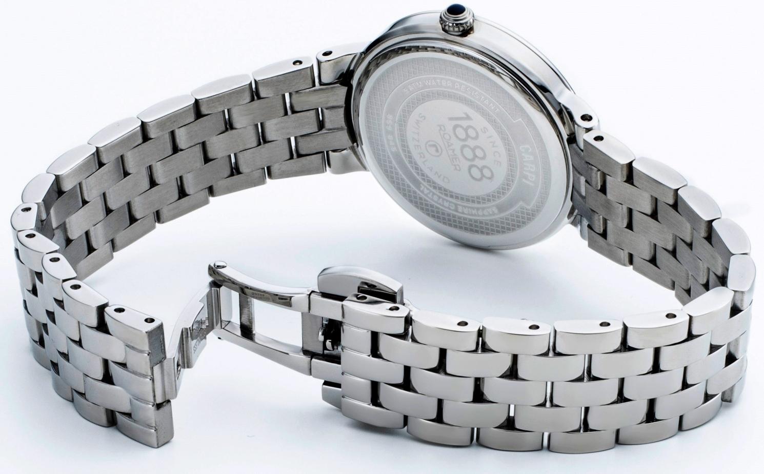 Roamer 859845 41 59 50 zegarek srebrny elegancki Capri Diamond bransoleta - miniatura 3