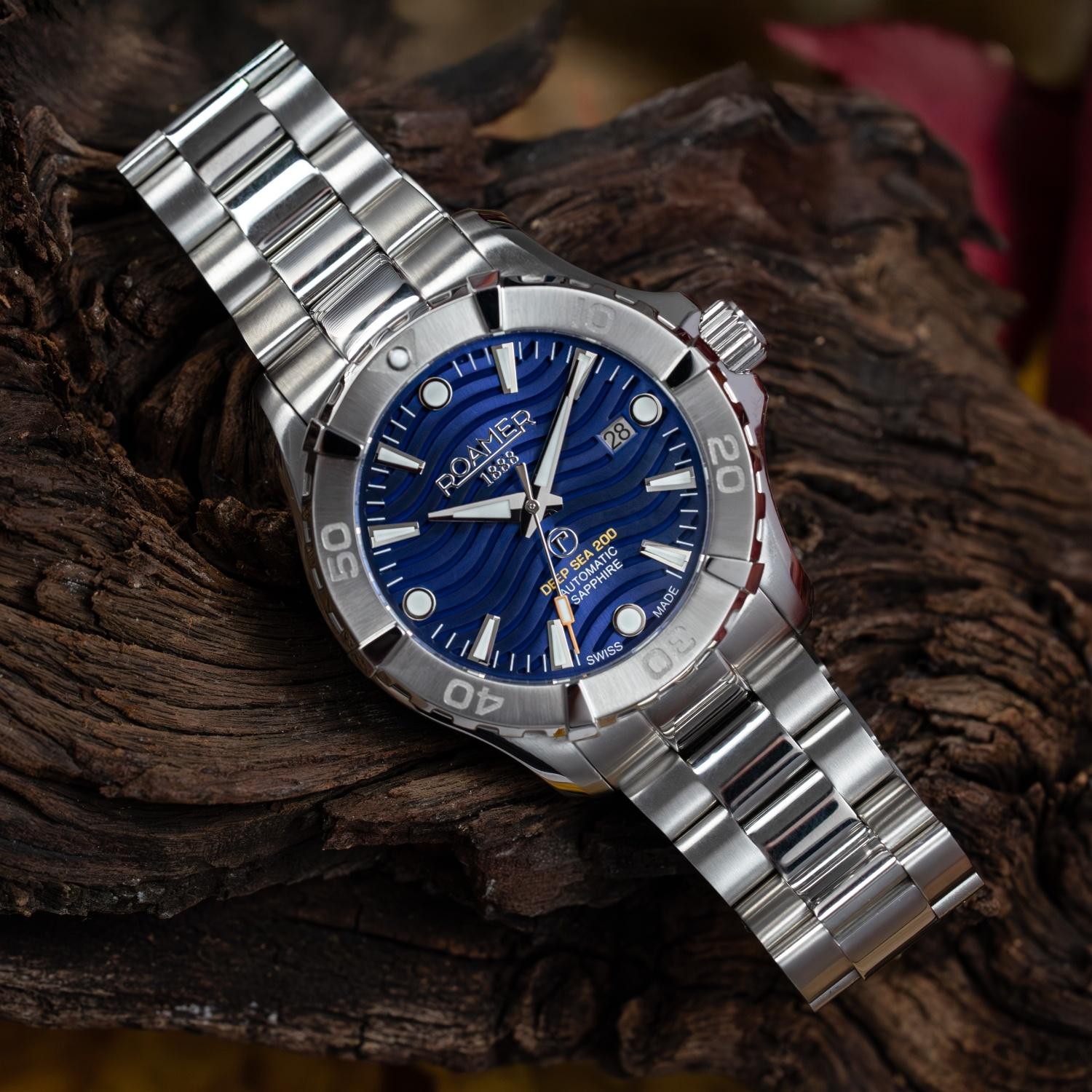 Roamer 860983 41 45 70 zegarek srebrny Deep Sea bransoleta