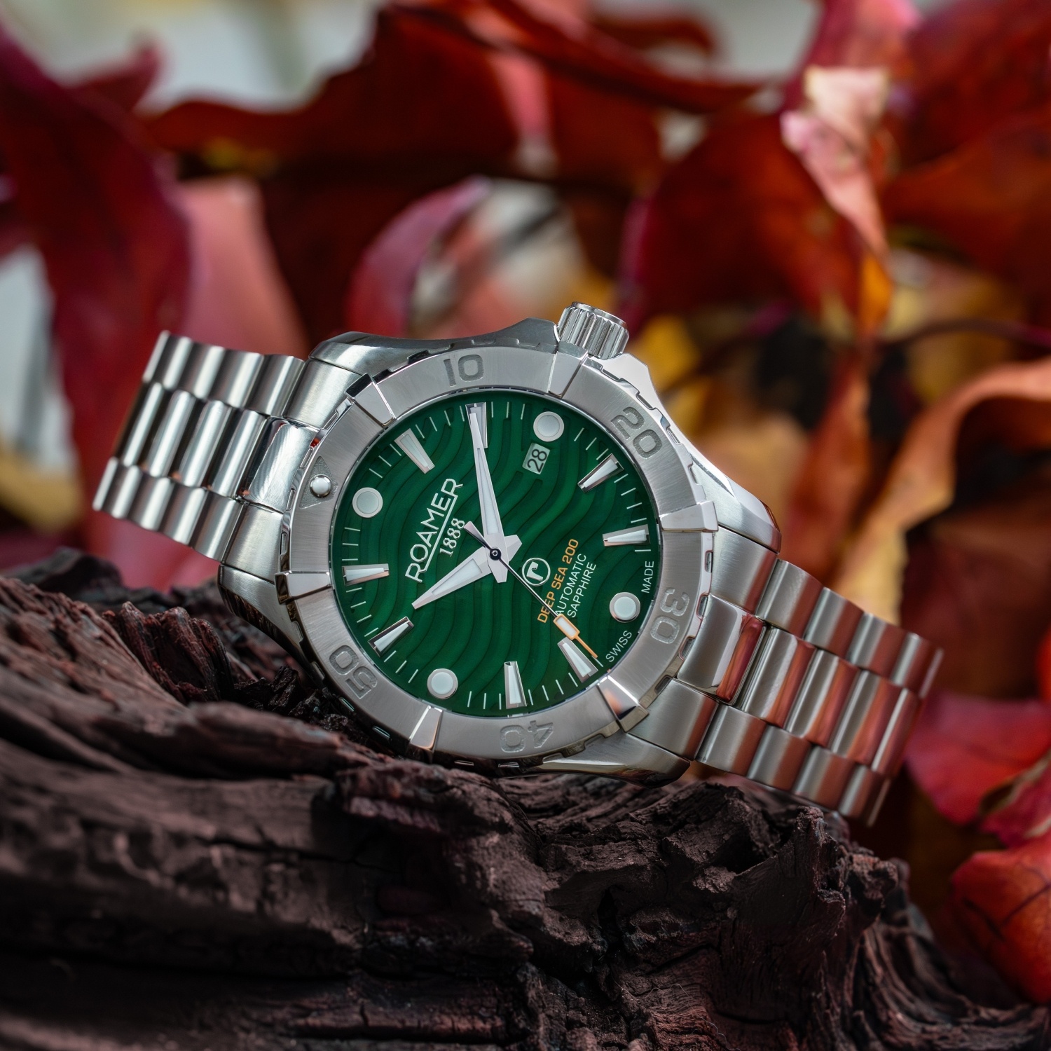 Roamer 860983 41 75 70 zegarek srebrny Deep Sea bransoleta