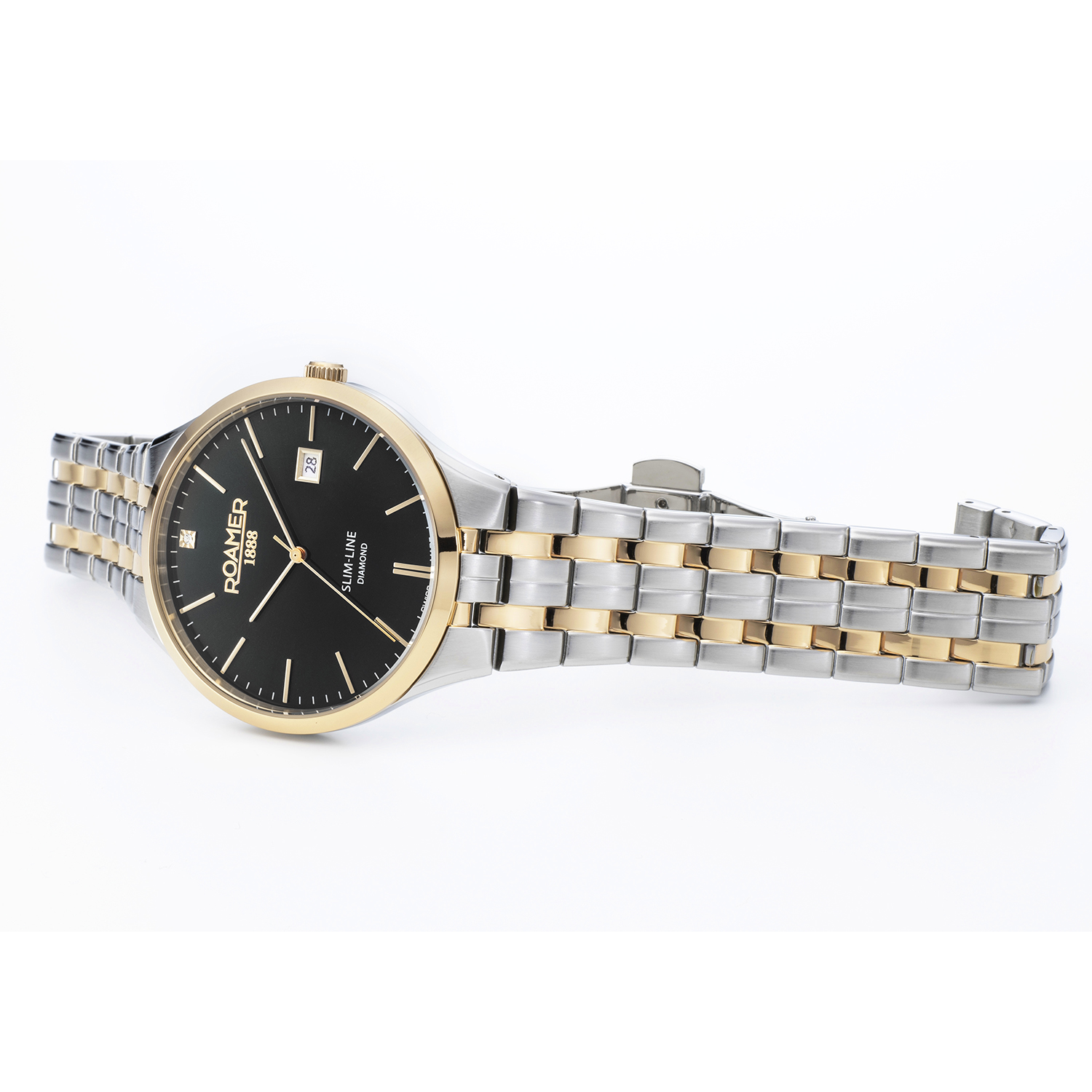Roamer 864833 47 85 50 męski zegarek Slim-Line Diamond bransoleta - miniatura 3