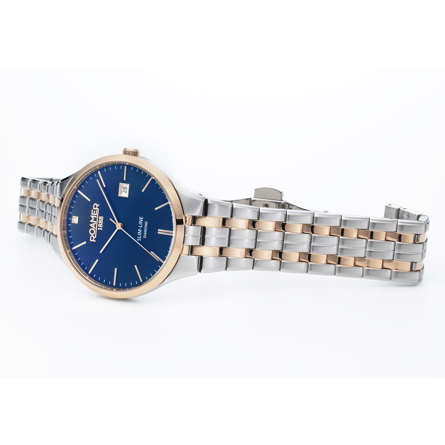 Roamer 864833 49 45 50 męski zegarek Slim-Line Diamond bransoleta - miniatura 3