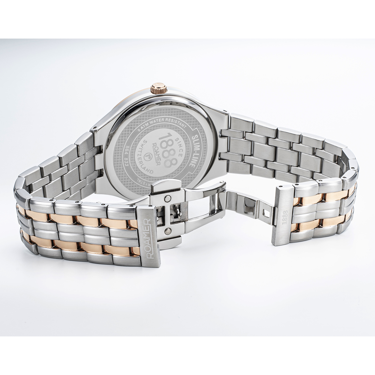 Roamer 864833 49 55 50 zegarek klasyczny Slim-Line Diamond - miniatura 4