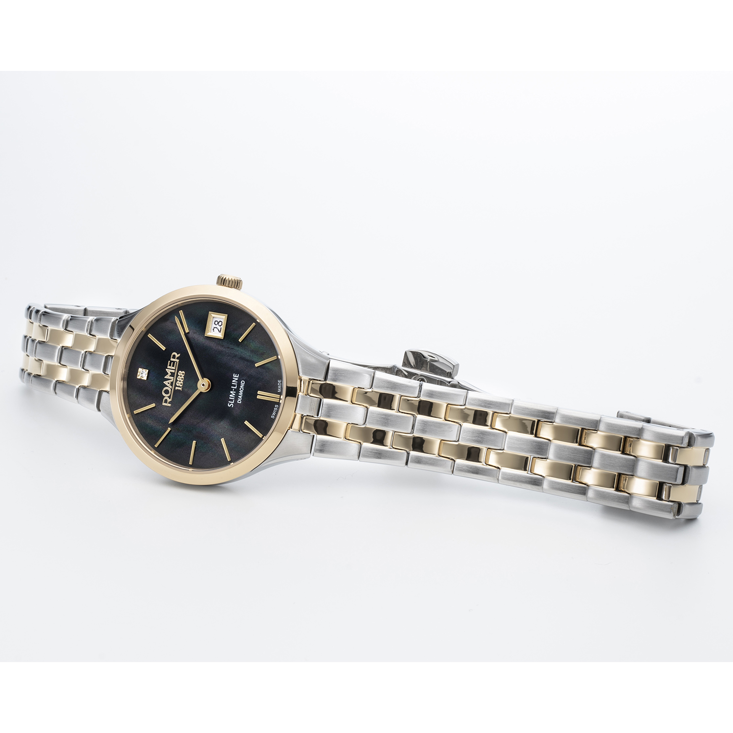 Roamer 864857 47 80 50 damski zegarek Slim-Line Diamond bransoleta - miniatura 3