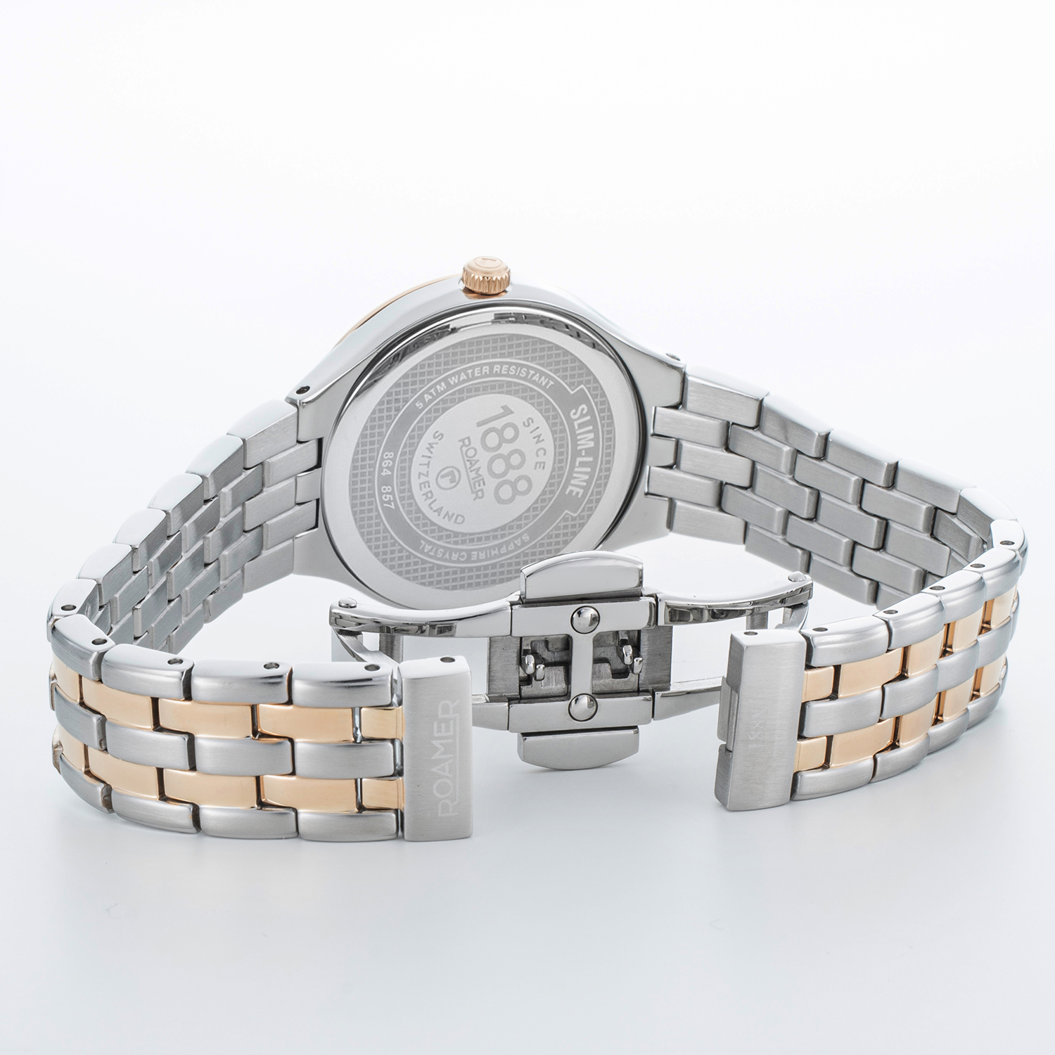 Roamer 864857 49 20 50 zegarek klasyczny Slim-Line Diamond - miniatura 4