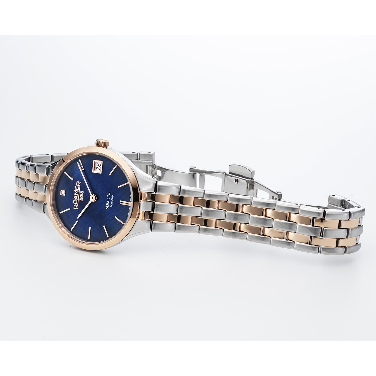 Roamer 864857 49 40 50 damski zegarek Slim-Line Diamond bransoleta - miniatura 3