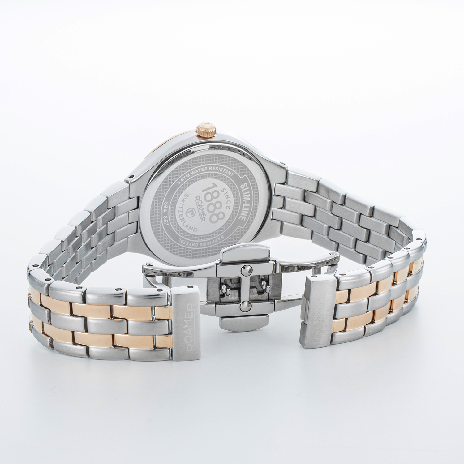 Roamer 864857 49 55 50 zegarek klasyczny Slim-Line Diamond - miniatura 4