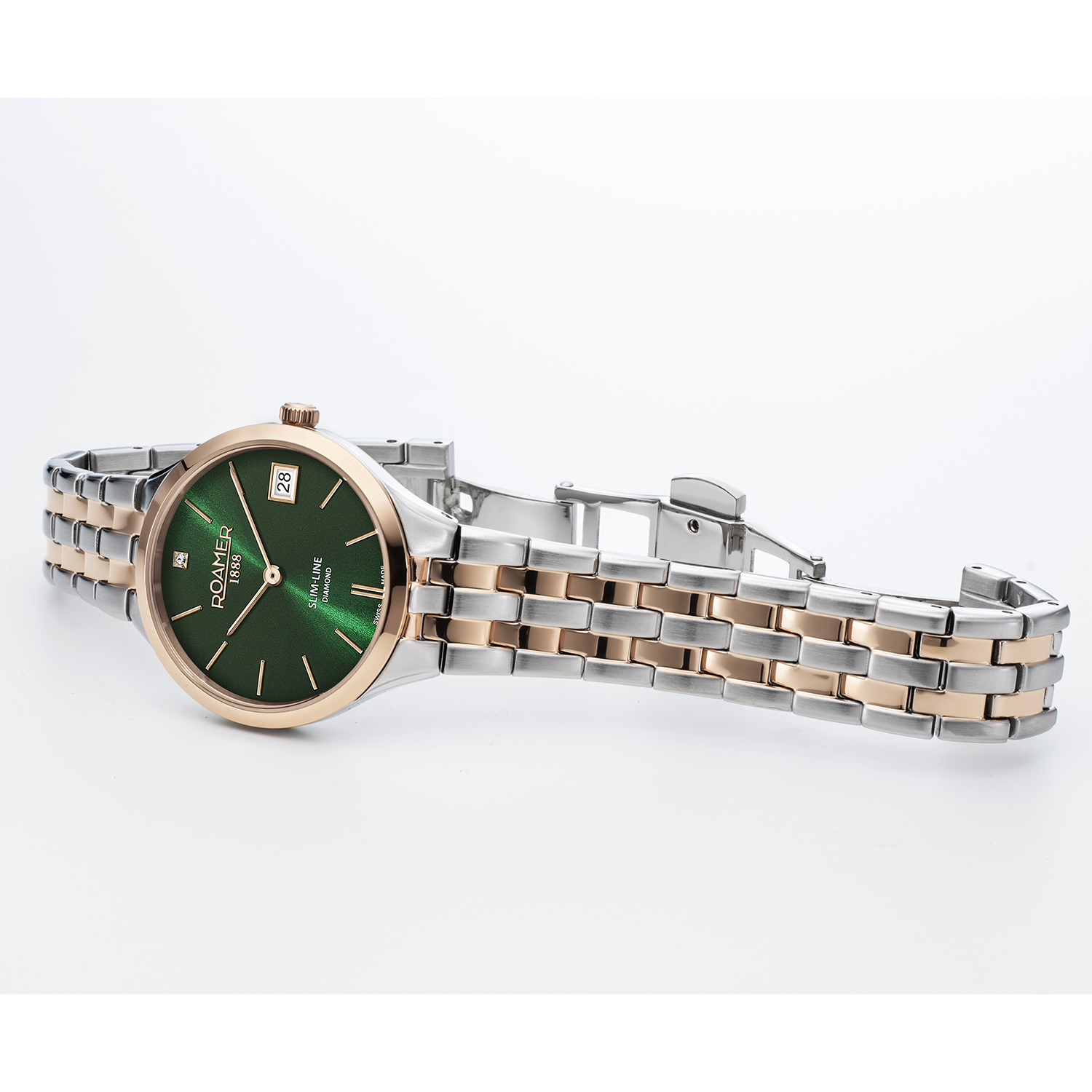 Roamer 864857 49 75 50 damski zegarek Slim-Line Diamond bransoleta - miniatura 3