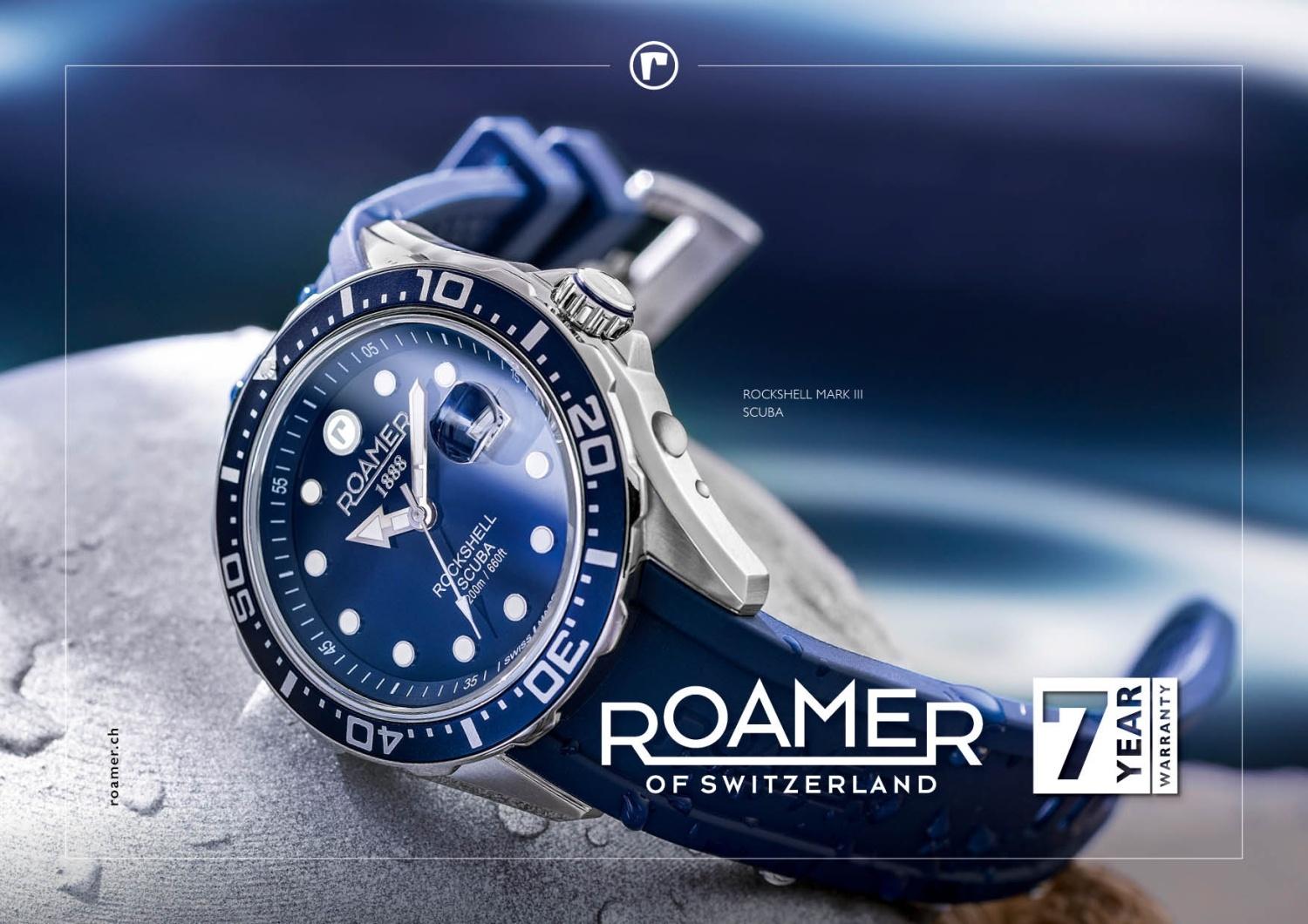 Roamer 867833 41 45 02 zegarek srebrny klasyczny Rockshell Mark III pasek - miniatura 5