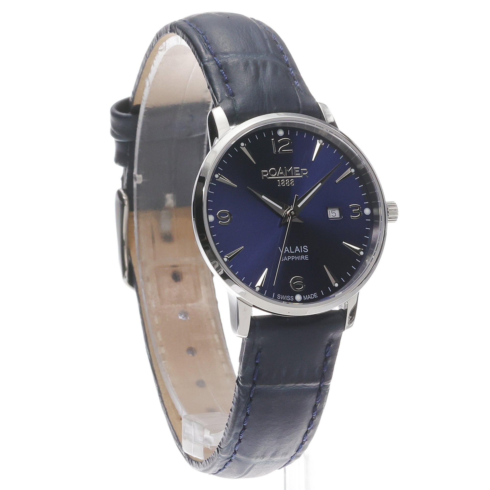 Roamer 958844 41 44 05 Valais klasyczny zegarek srebrny - miniatura 3