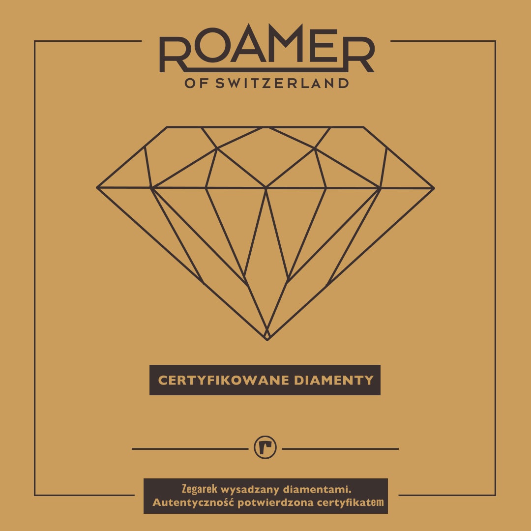 Roamer 967847 48 30 50 Dreamline Diamonds Dreamline elegancki zegarek złoty