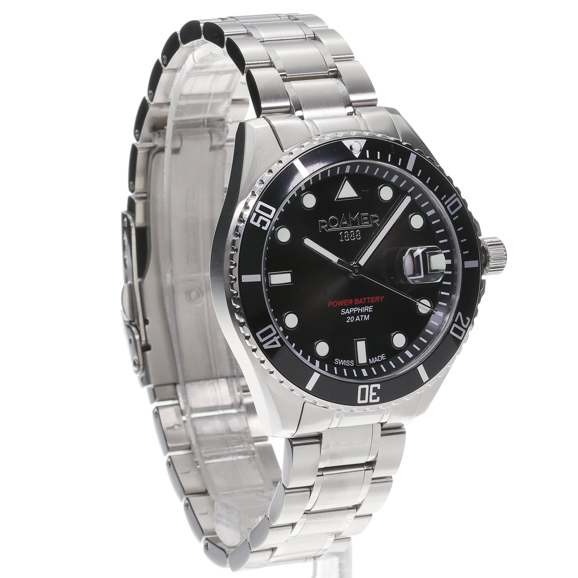 Roamer 969845 41 85 20 zegarek srebrny klasyczny Pro bransoleta