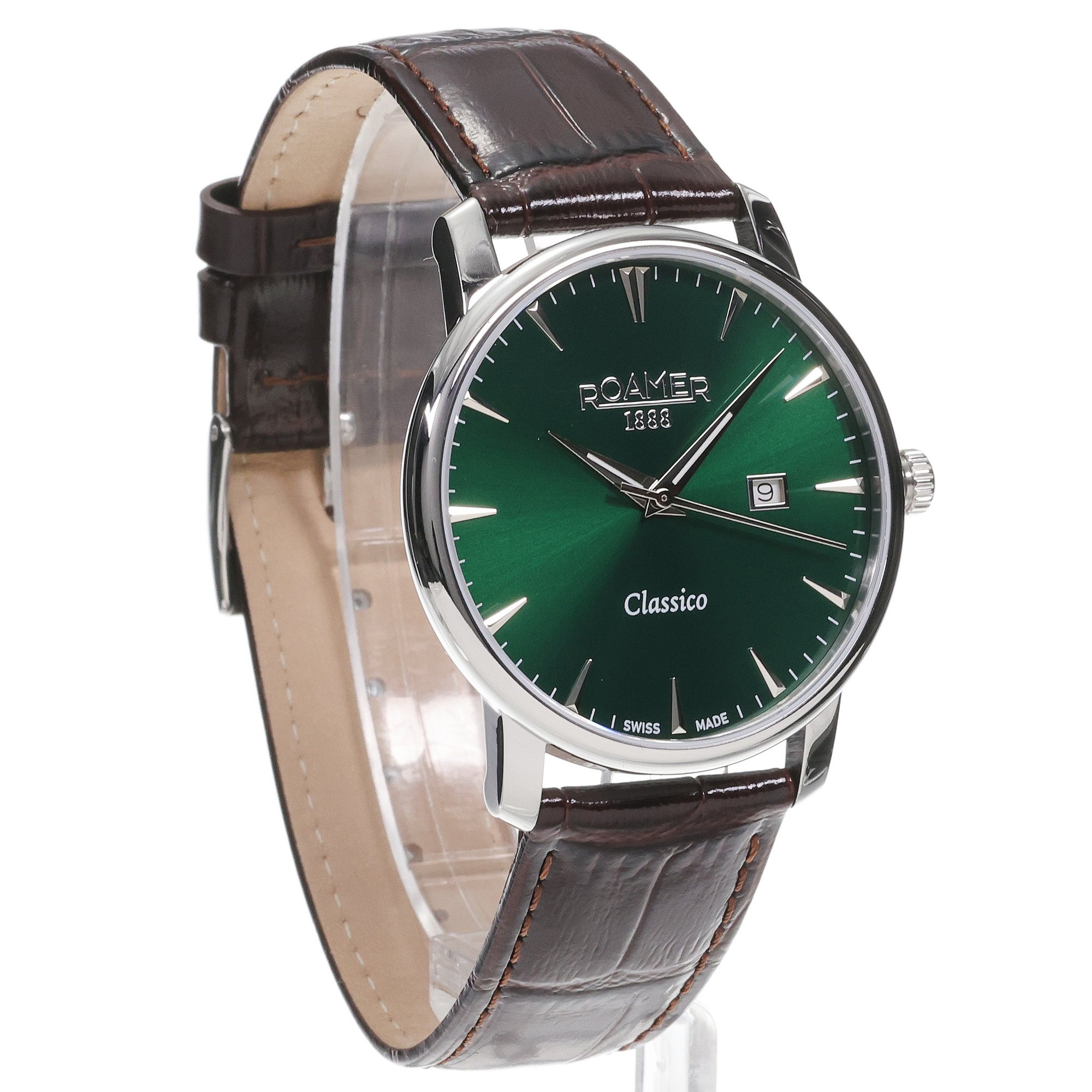 Roamer 971856 41 75 05 zegarek srebrny klasyczny Roamer pasek