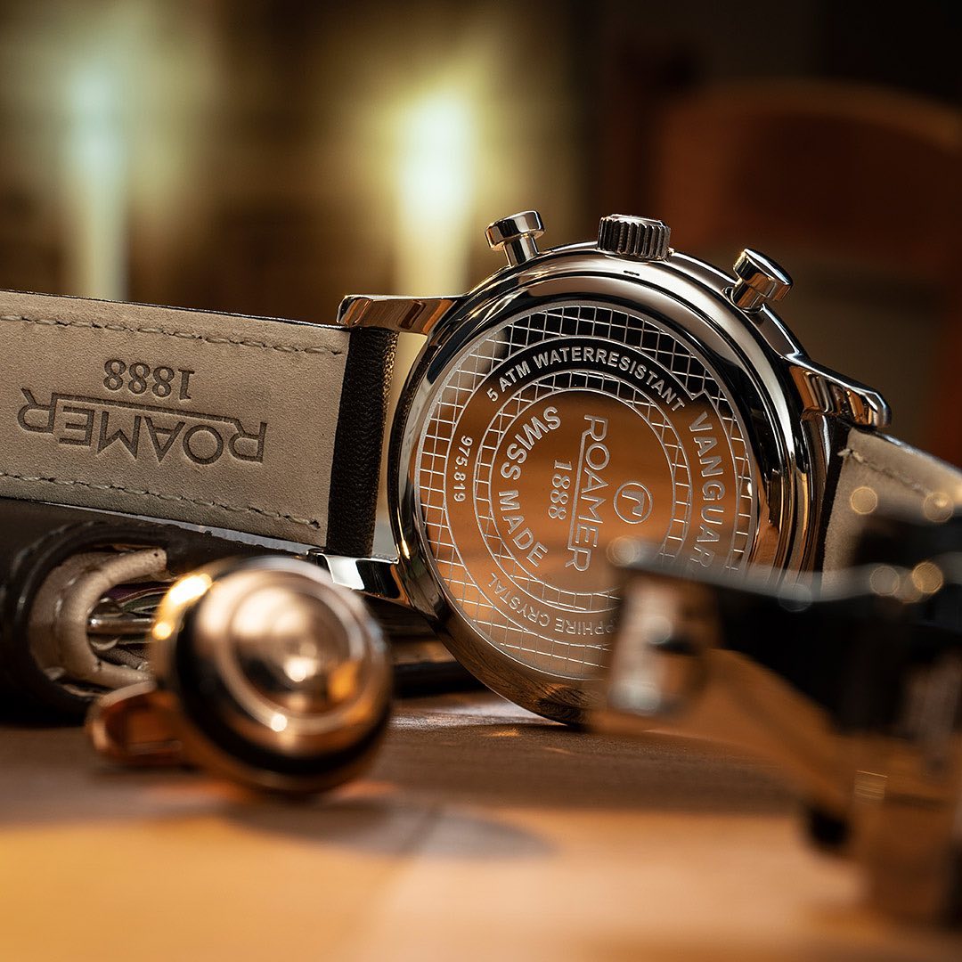 Roamer 975819.49.55.09 zegarek srebrny elegancki Vanguard pasek - miniatura 5